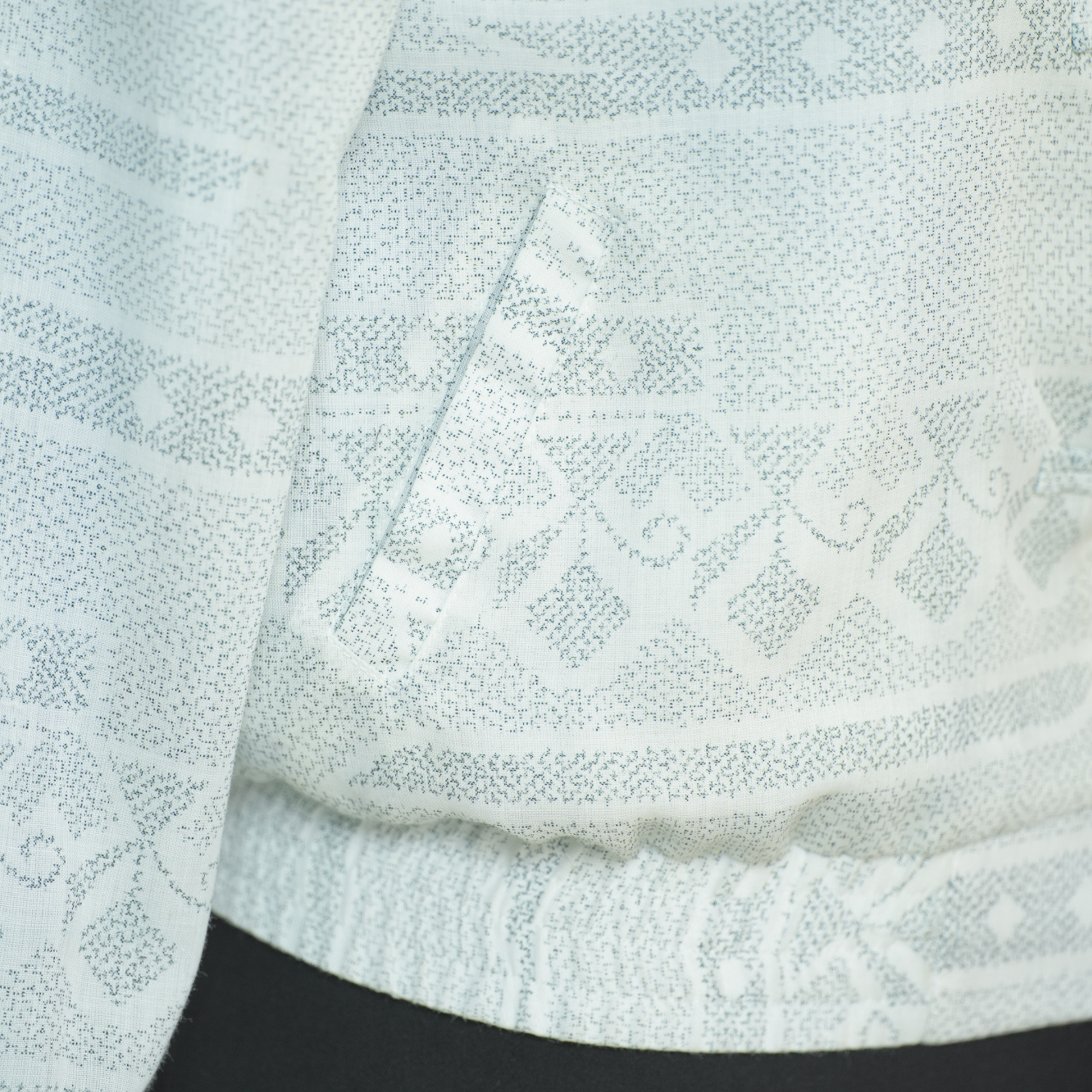 Premium On-hand: White Chinese Knot Jacket | CKJ7574M | LB (Women) - rare white oshima!