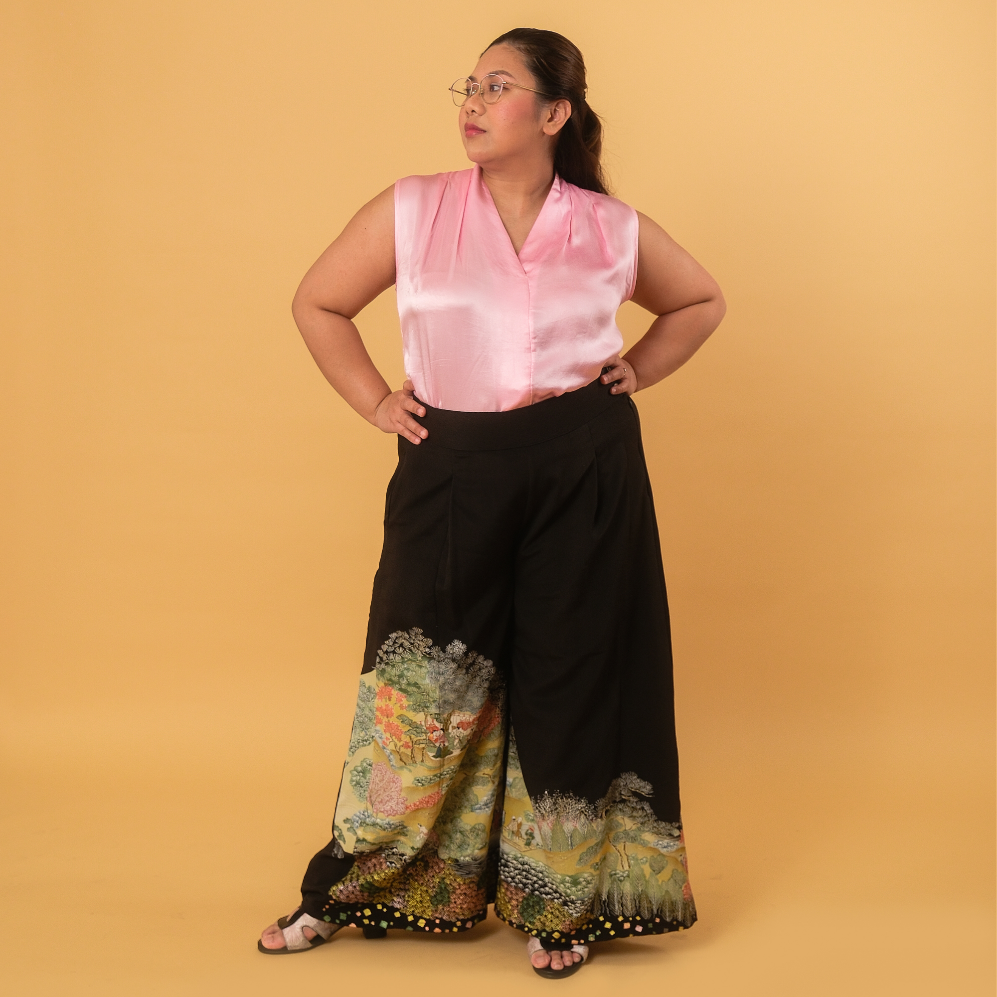 Premium On-hand: Black Palazzo Pants | XLZ | PP5222