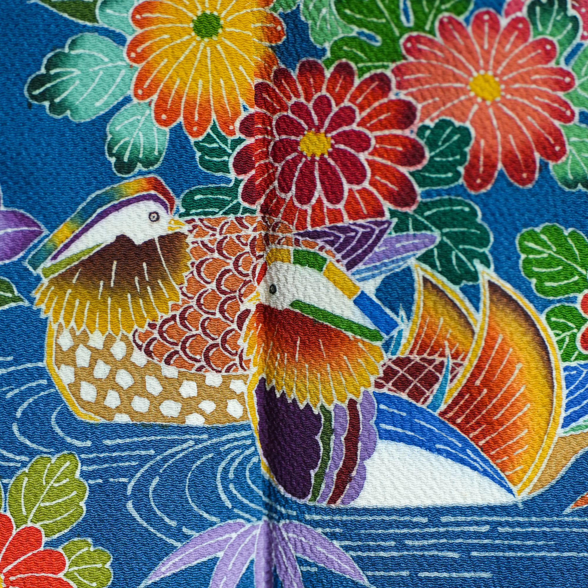 Bai Fabric: 0316-24- Blue vibrant flowers