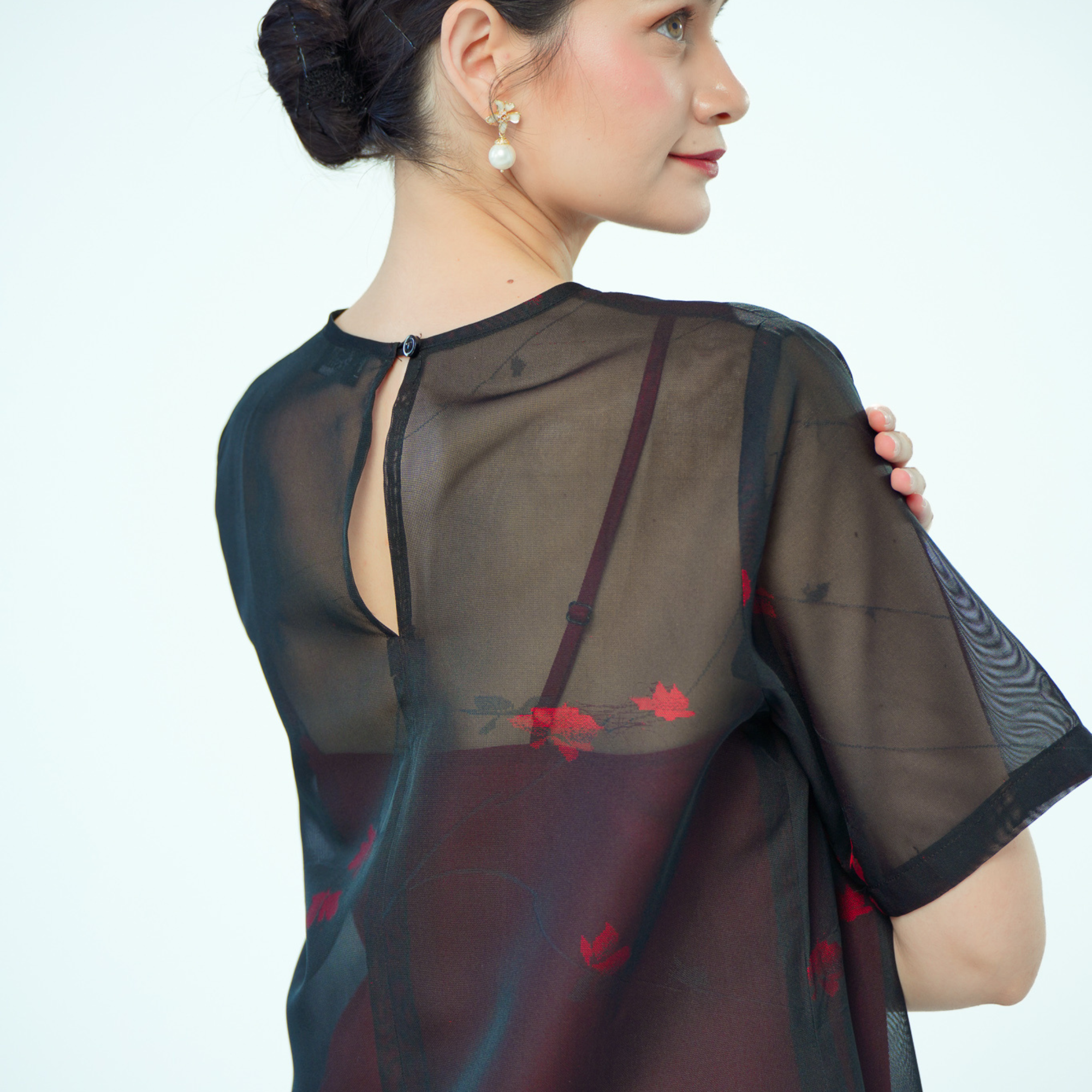 On-hand item: Black See-through Overlay Dress