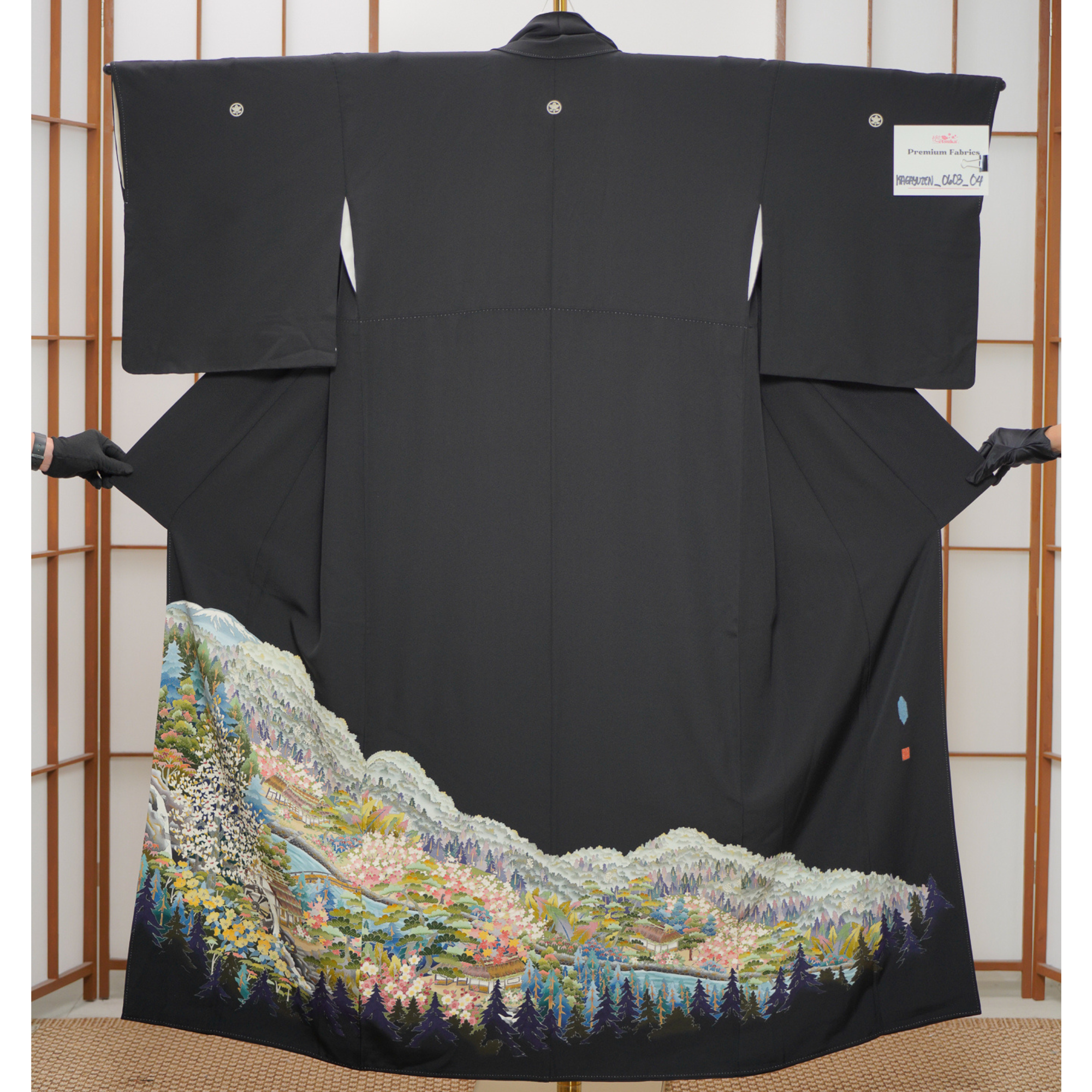 [Kaga Yuzen] Premium Sho Fabric: 0603_04 | Enchanted Hamlet
