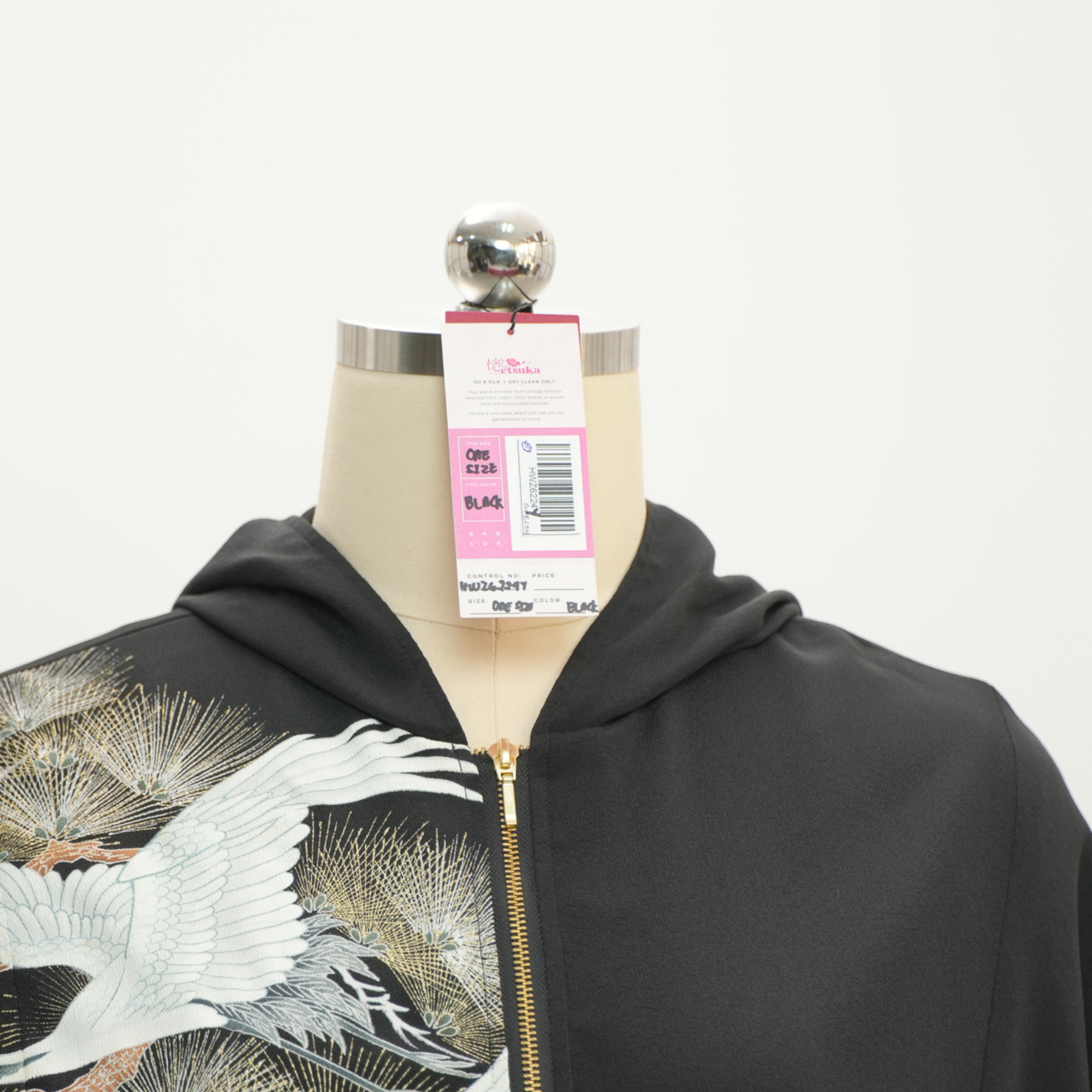 🎉Premium On-hand: Black Hoodie With Zipper | HWZ6224Y | Mimi's choice