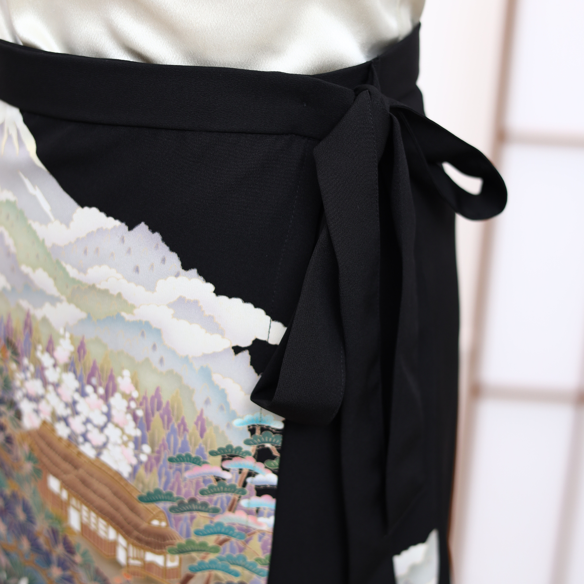 On-hand: Black Summer Wrap Skirt  | SWS7124Y | 1P
