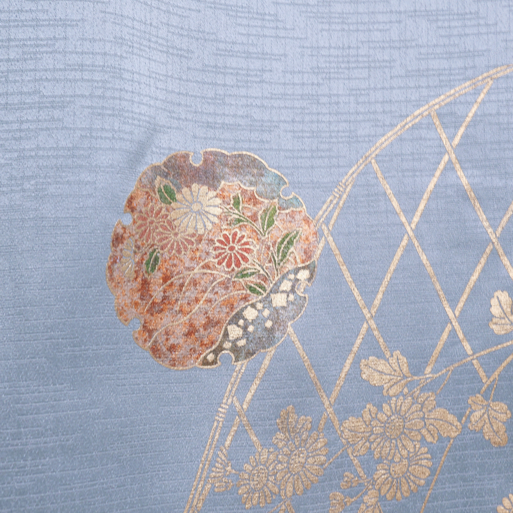 Premium Fabric: 0217PREM-04 | Emerald green blue gold embossed