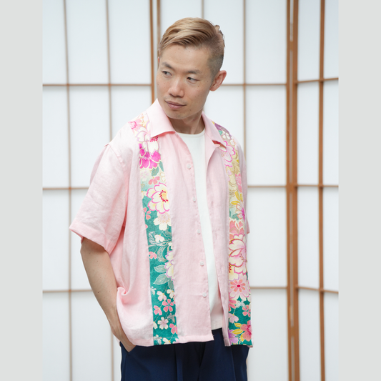 Premium On-hand: Pink Men's Linen Polo | LP4375 | M