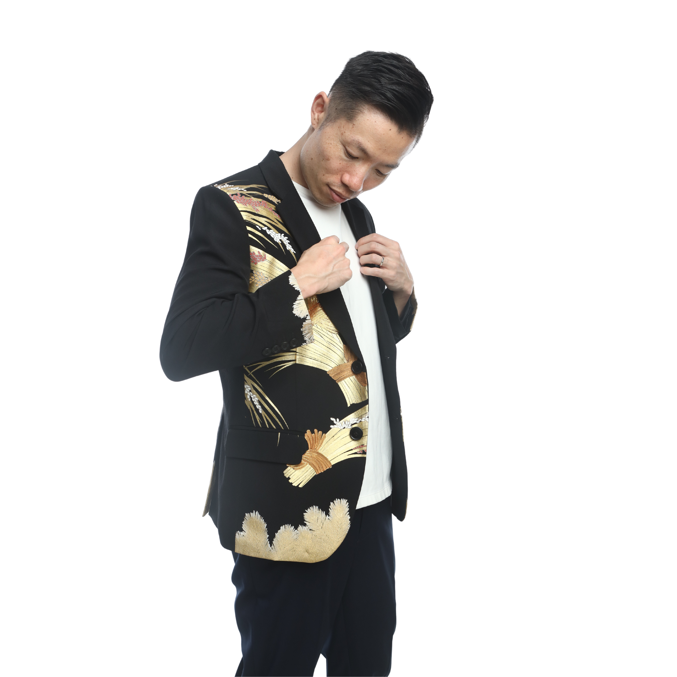 Premium On-hand item: Black Men's Suit | L (Harry size) - Korea 24 hours trip collections!