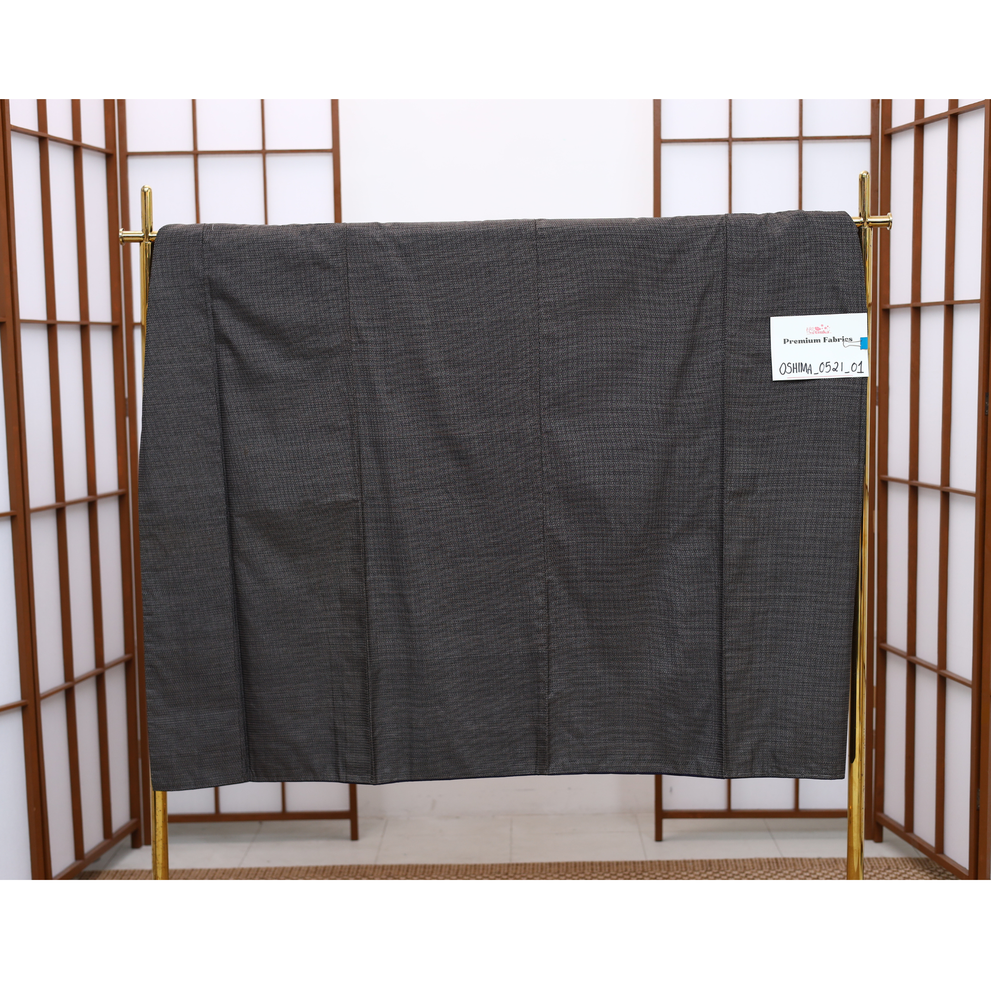 Premium Oshima Fabric: 0521_01 | Shadow Hex
