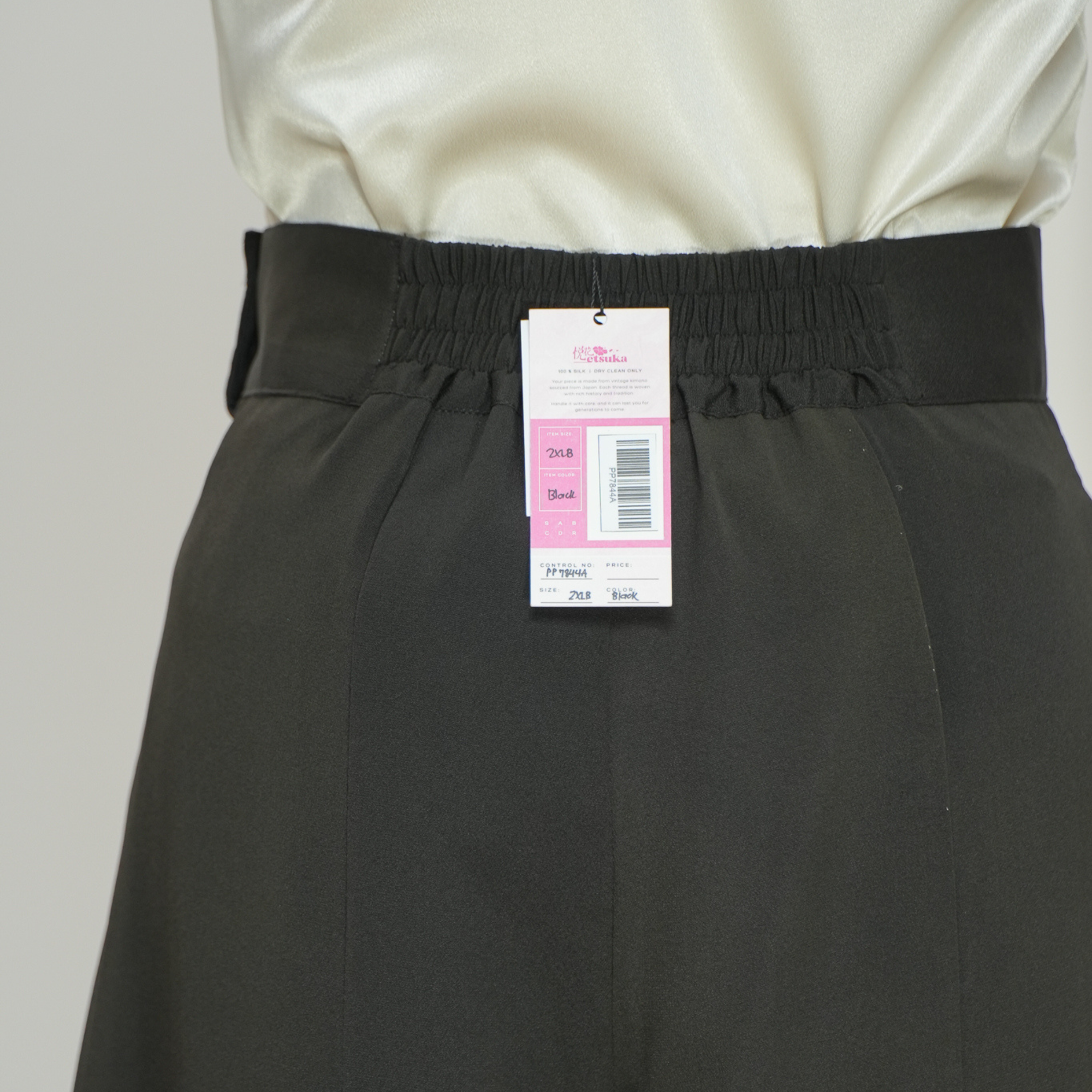 Premium On-hand: Black Palazzo Pants | 2XLB | PP7844A | with discoloration