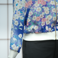Load image into Gallery viewer, Premium On-hand: Blue flower Bomber Jacket with Hoodie | XLB | BJH7299Ml
