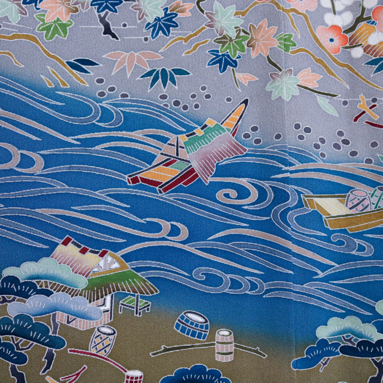 Summer Collection Fabric: July31-09 | Blue sand black shades (Yuzen!)