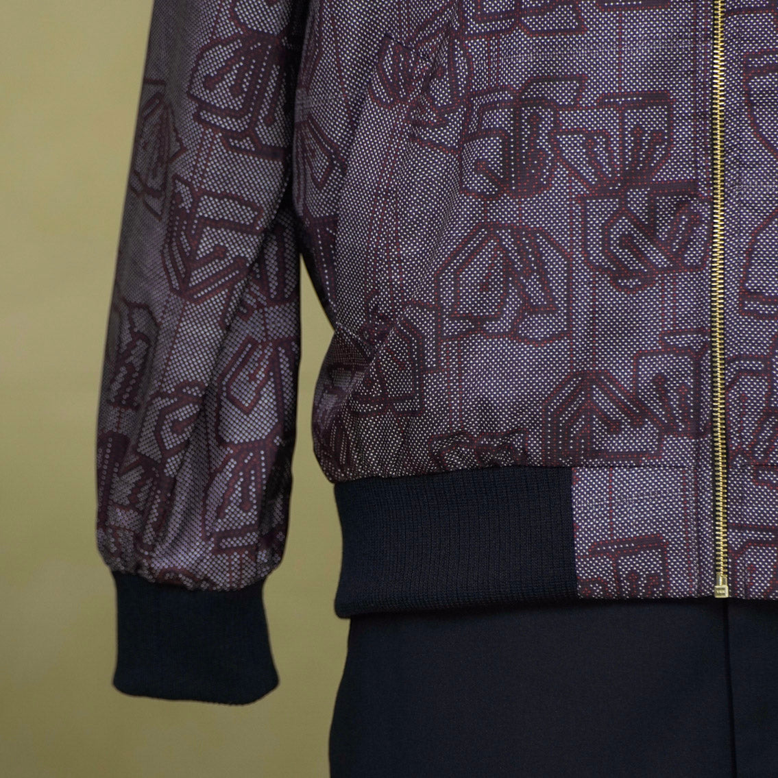 Premium On-hand: Black Loose Fit Oshima Men's Bomber Jacket | LBJ8339M | Large
