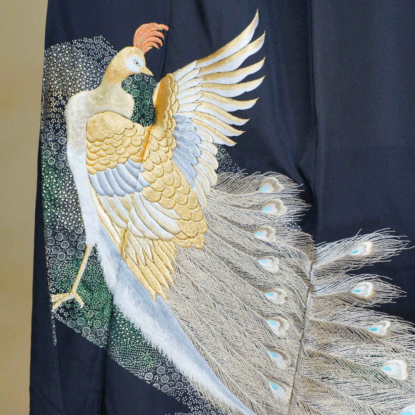 Premium Sho Fabric: 0801_15 | Veil of Feathers | Full Embroidery!