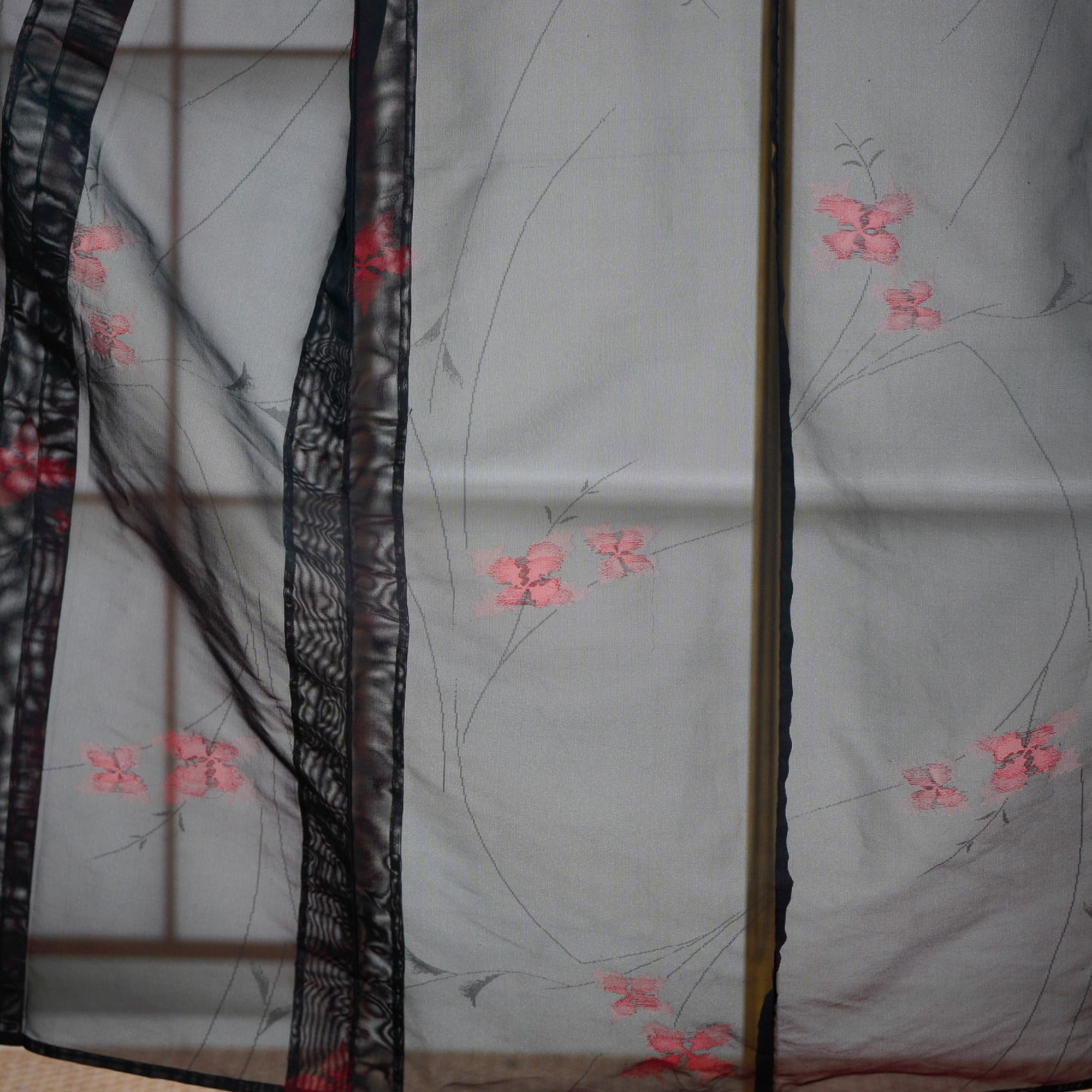 Premium Seethrough Fabric: 0625_76 | Subtle Crimson