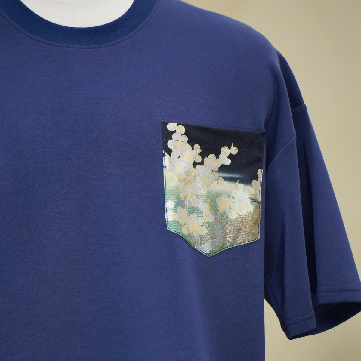 Premium On-hand: Blue Men’s Patchwork shirt | XL | PTS7423A -SMK