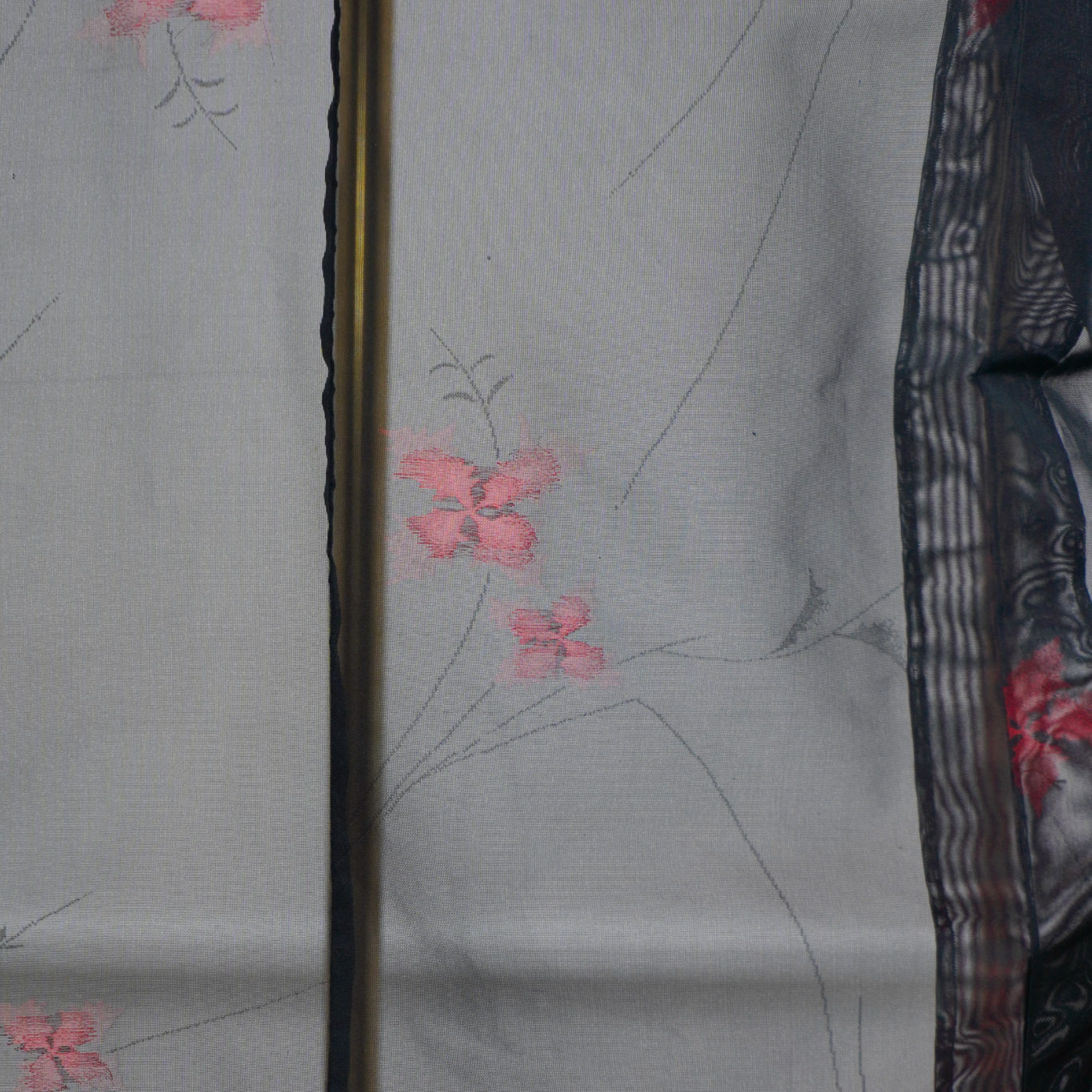 Premium Seethrough Fabric: 0625_76 | Subtle Crimson