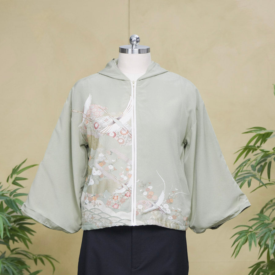 Premium On-hand: Green Hoodie With Zipper | HWZ8333Y