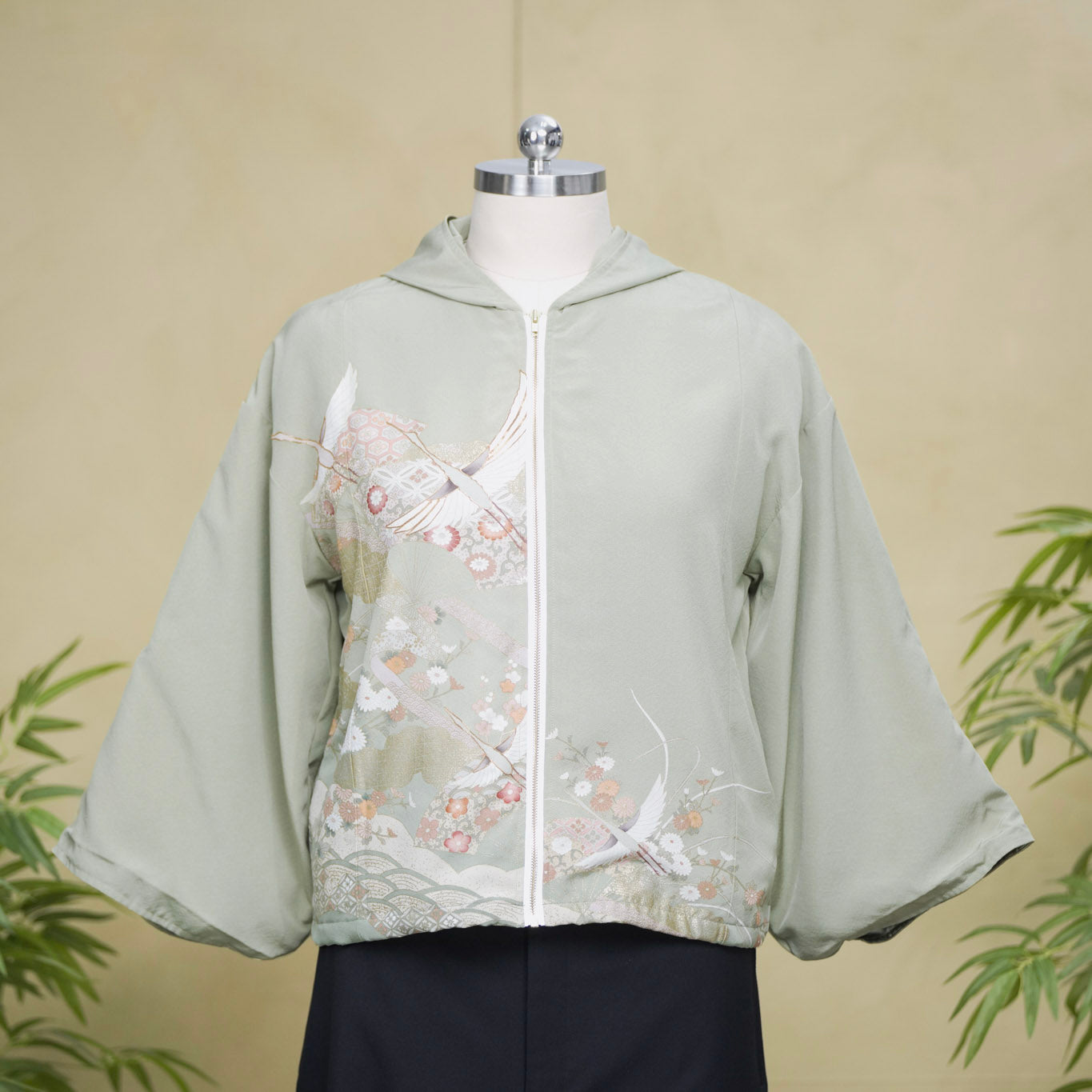 Premium On-hand: Green Hoodie With Zipper | HWZ8333Y