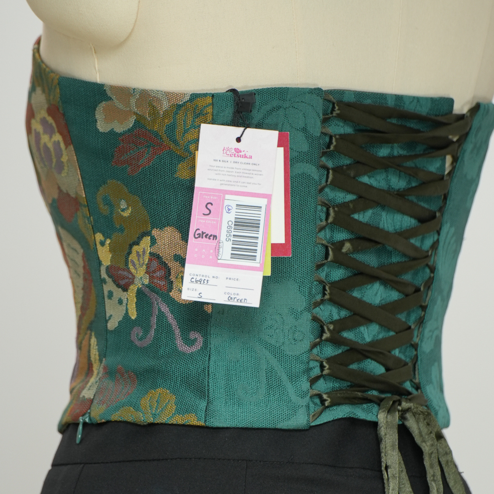 Premium On-hand item: Green Corset | S | C6955