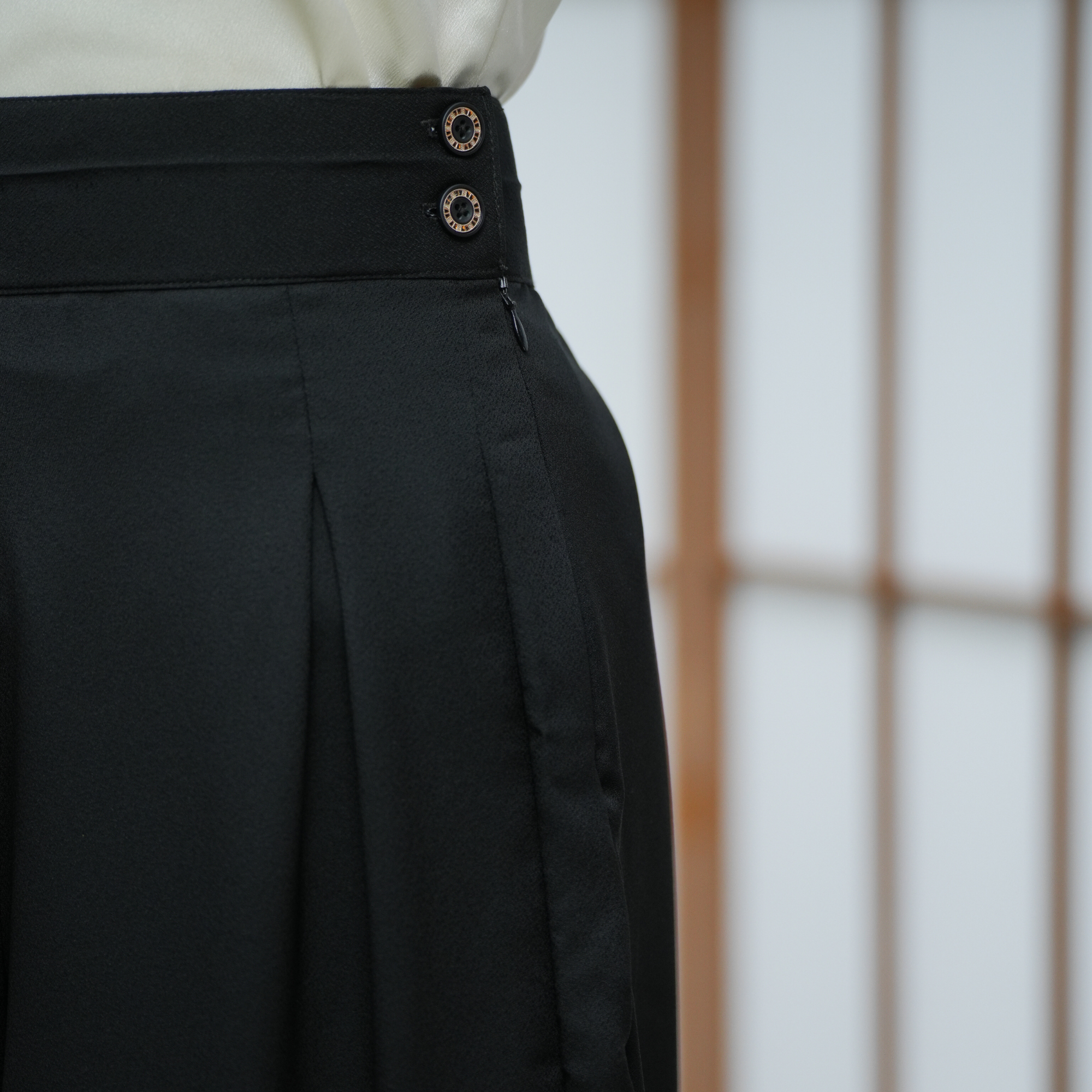 Premium On-hand: Black Palazzo Pants | XLB | PP6658 - nice embroidery!