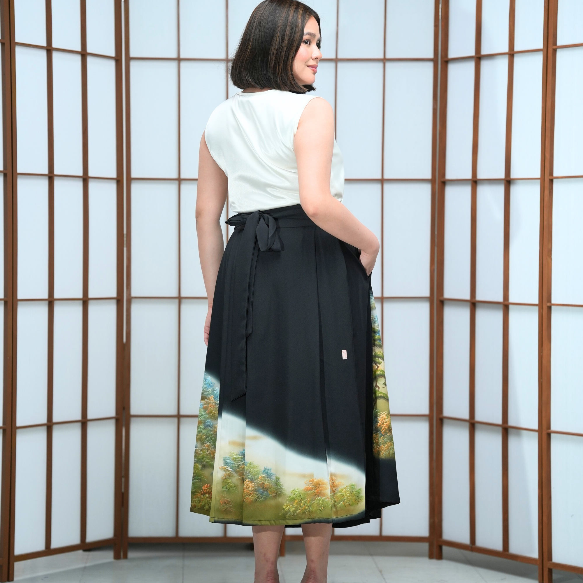 Premium On-hand: Black Hanbok Skirt | 1P | HS7016