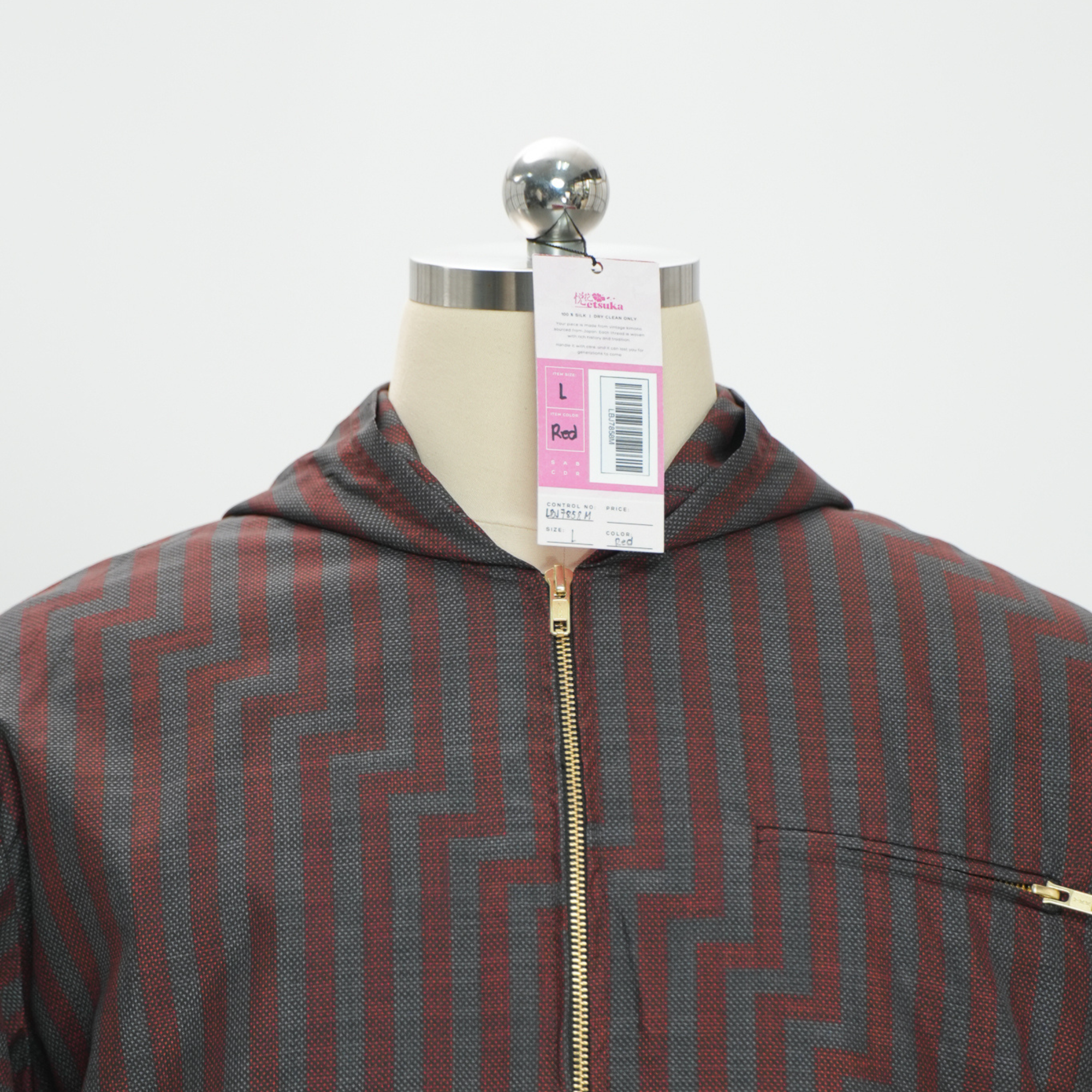 Premium On-hand: Red Loose Fit Oshima Men's Bomber Jacket | Large | LBJ7858M