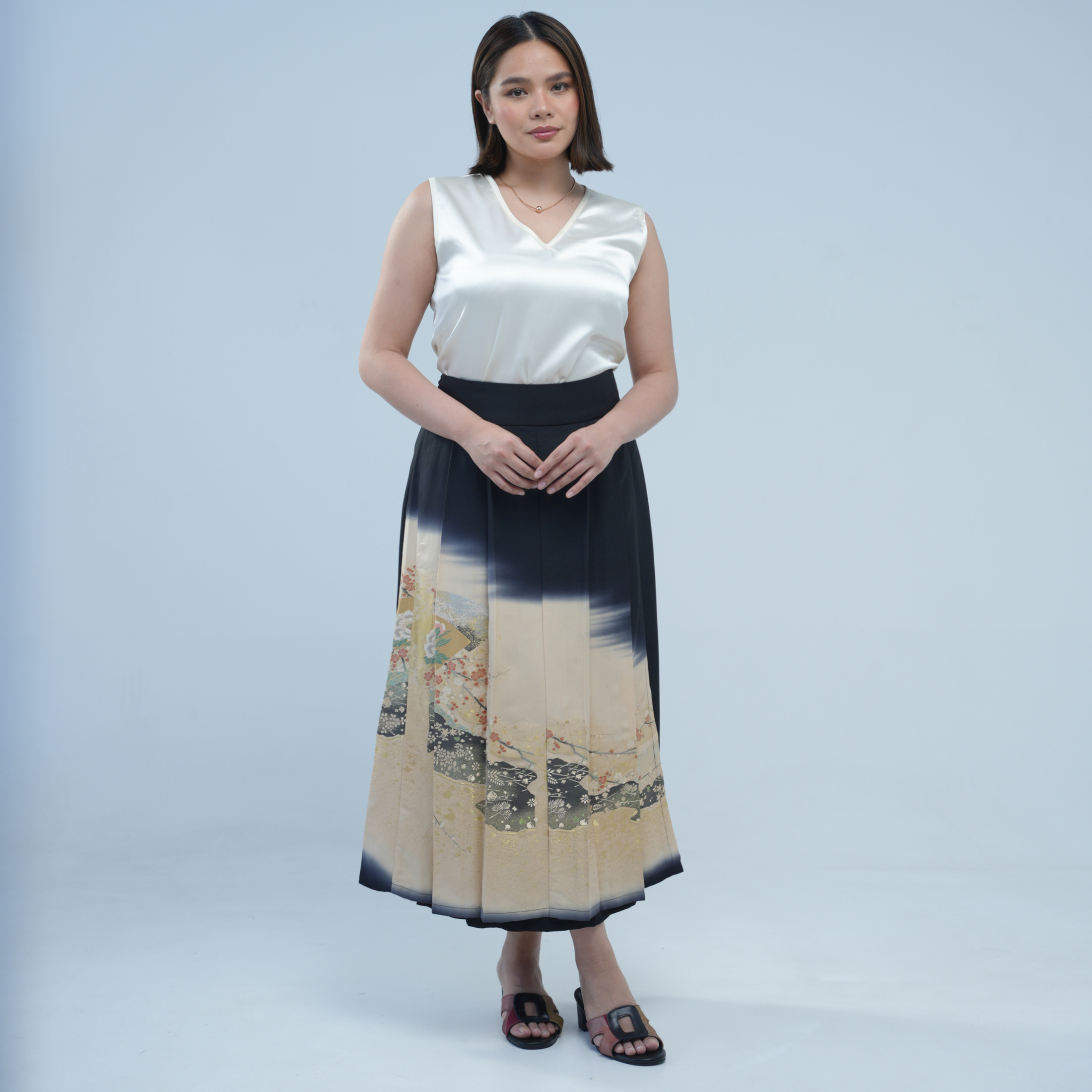 Kimono Hanbok-inspired skirt