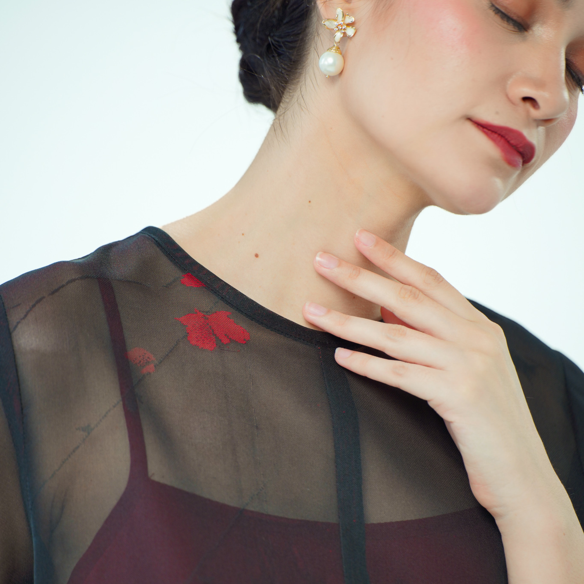On-hand item: Black See-through Overlay Dress