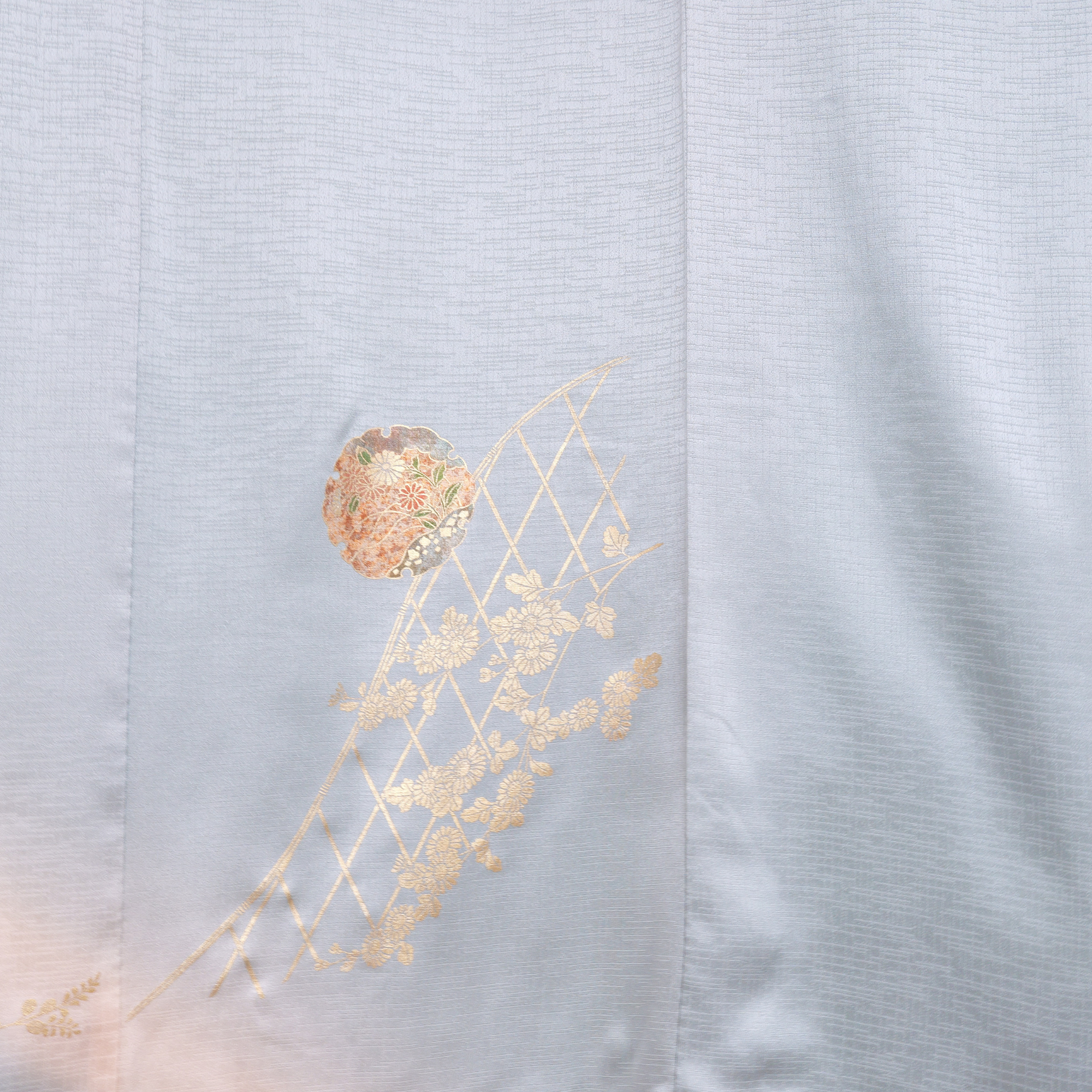Premium Fabric: 0217PREM-04 | Emerald green blue gold embossed