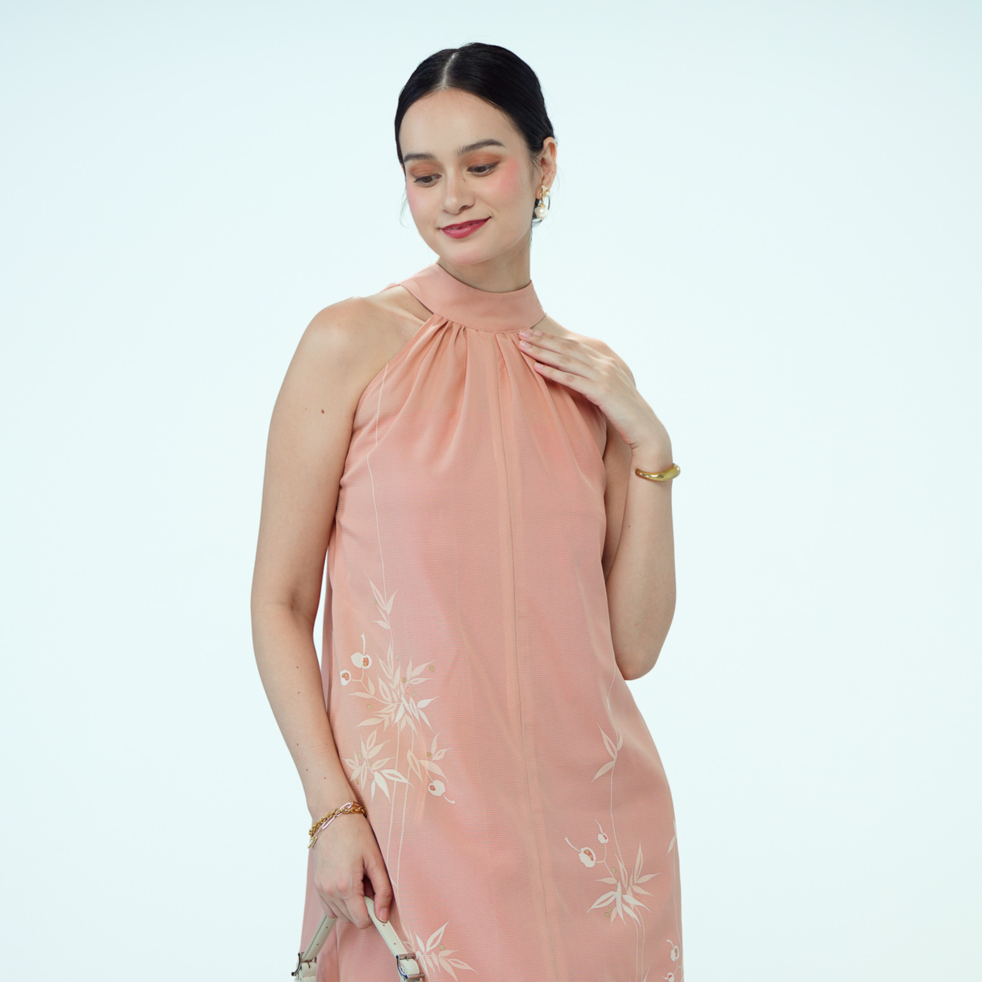 Premium On-hand: Pink See through Halter Dress | HD6649 | MA