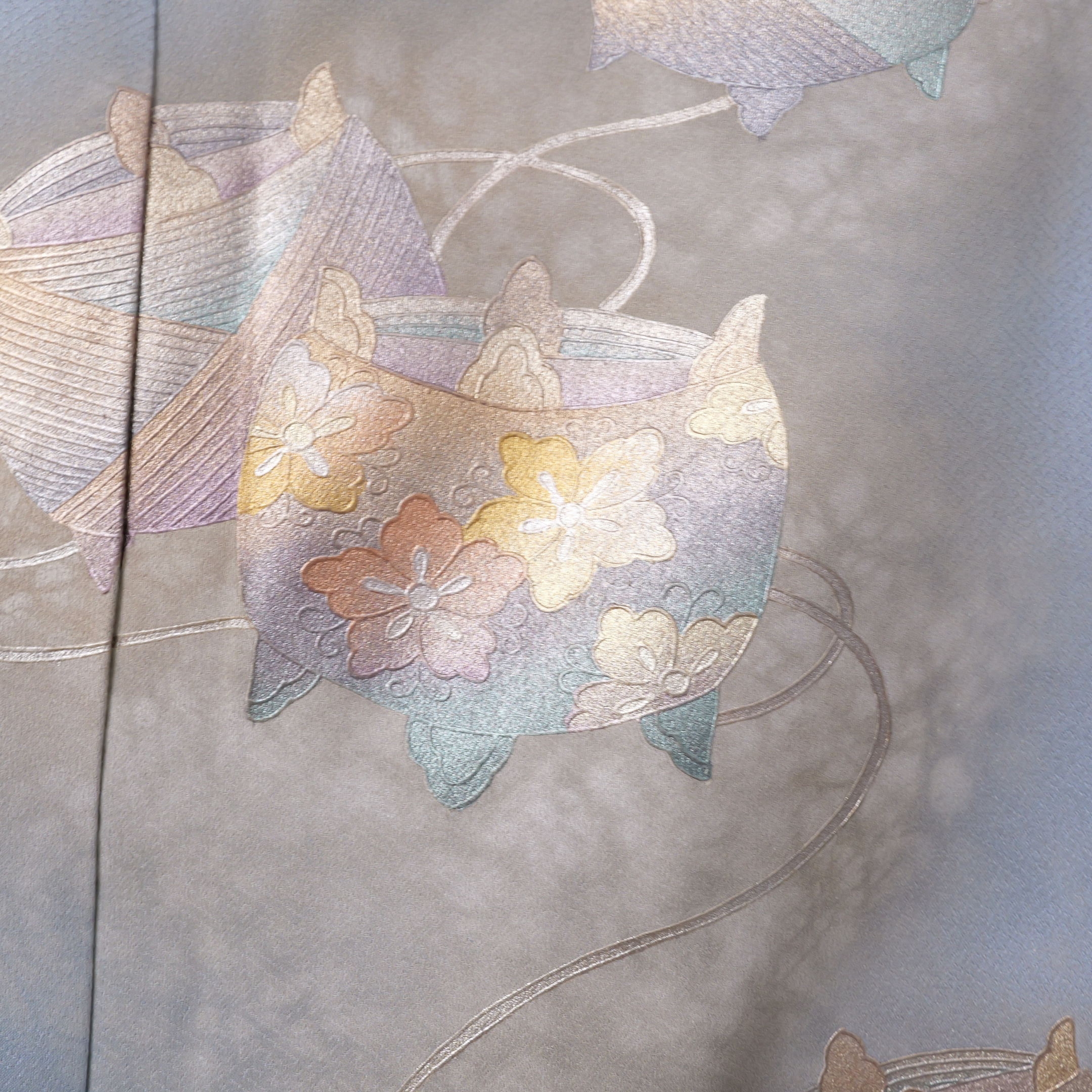 Premium Fabric: 0217PREM-05 | Elegant blue with gold embossed