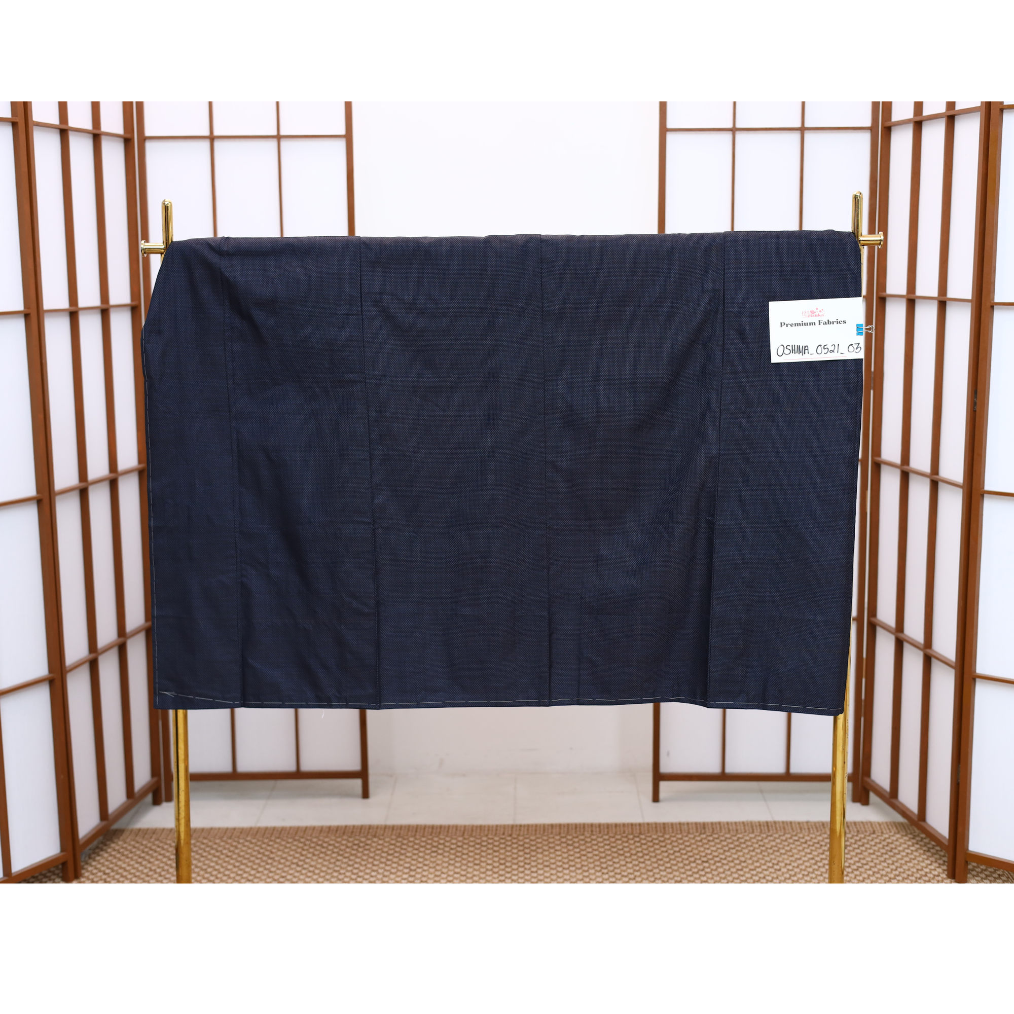 Premium Oshima Fabric: 0521_03 | Navy Spark