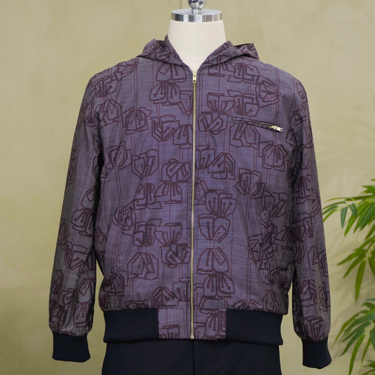 Premium On-hand: Black Loose Fit Oshima Men's Bomber Jacket | LBJ8339M | Large