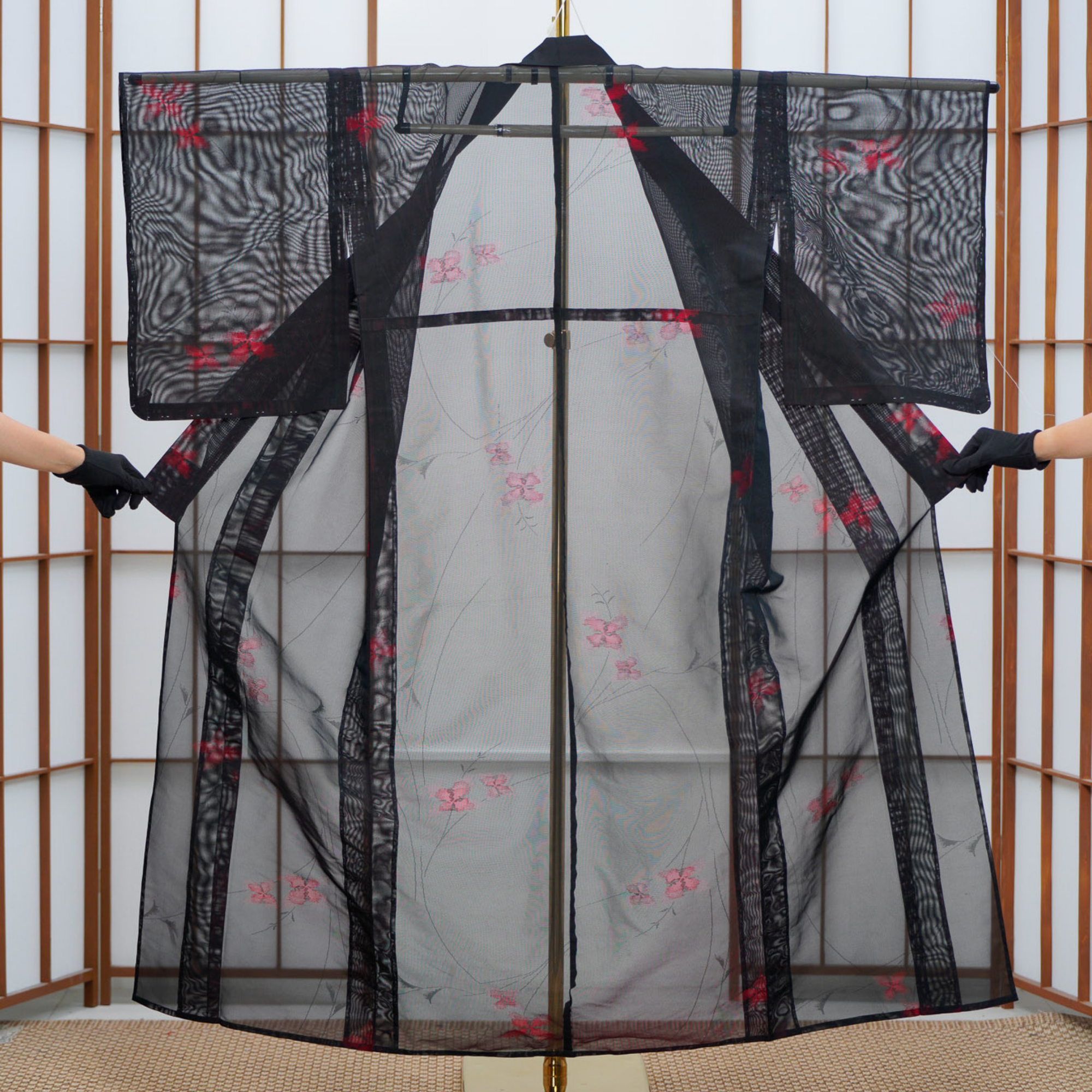 Premium Seethrough Fabric: 0625_76 | Subtle Crimson