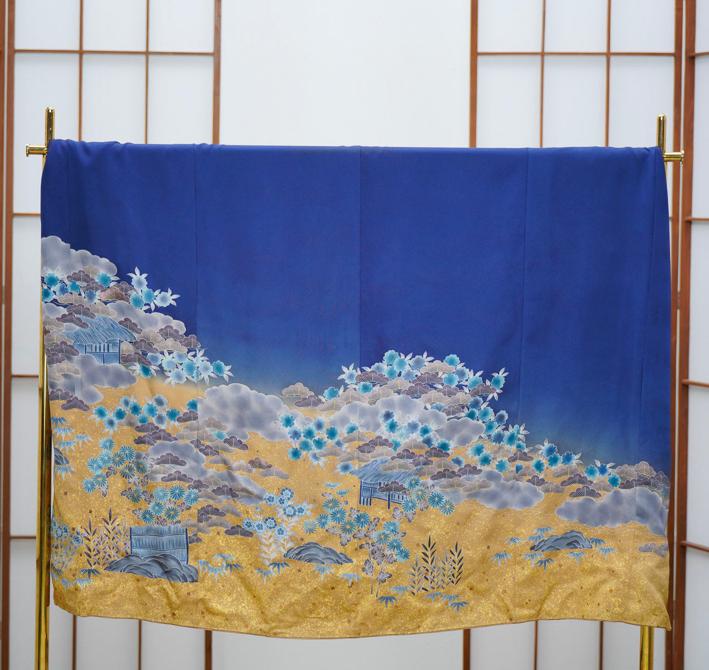 Premium Fabric SHO: Samurai_0625_12 | Gold and Blue Ombre