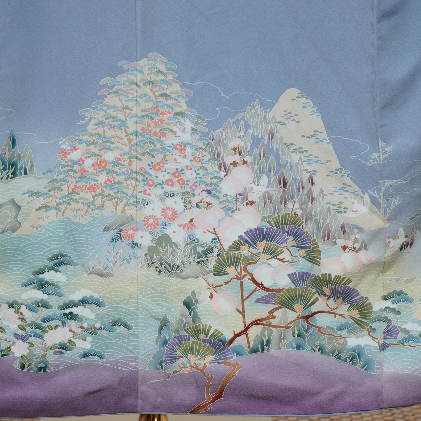 Premium Sho Fabric: 0630_26 Bluish Flora