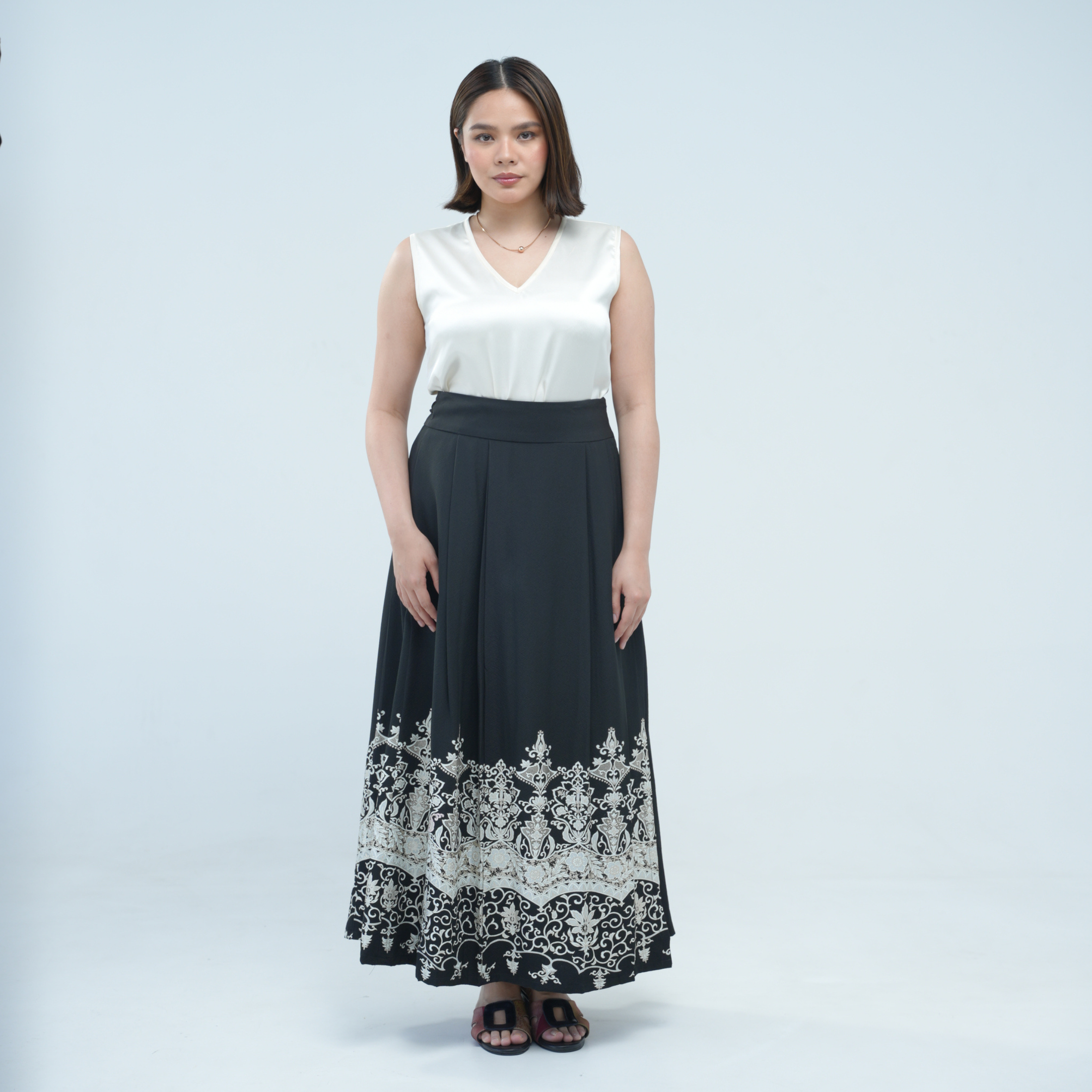 Kimono Hanbok-inspired skirt