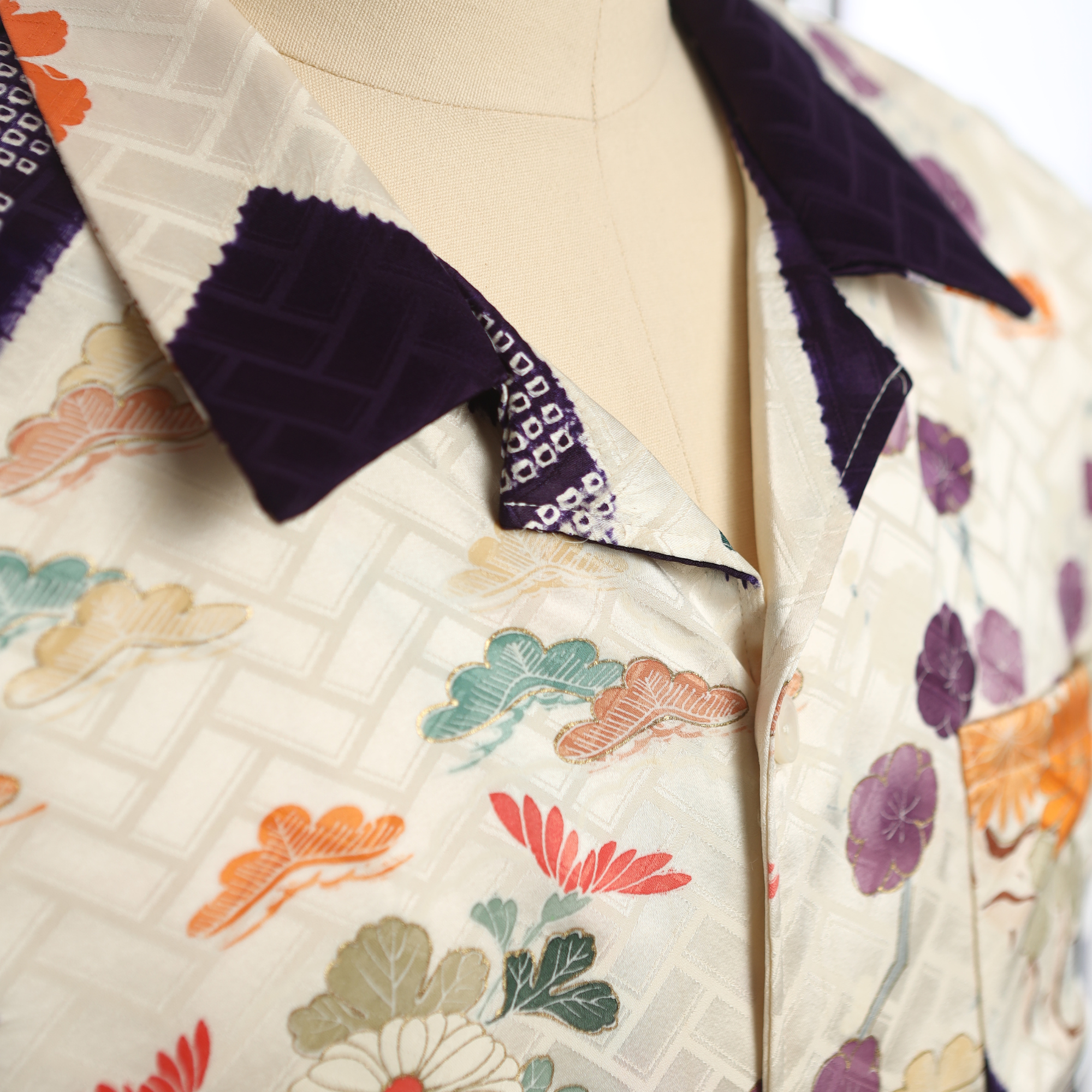🎉On-hand: Aloha shirt | AS7473 | Cream Florals L (Harry’s Choice)