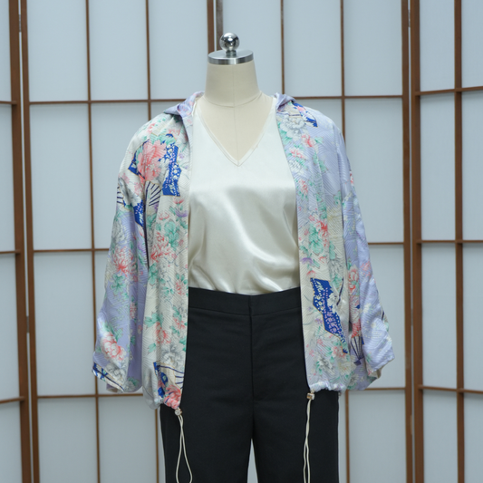 Premium On-hand: Lavender Hoodie | H6157 (luxurious furisode!)