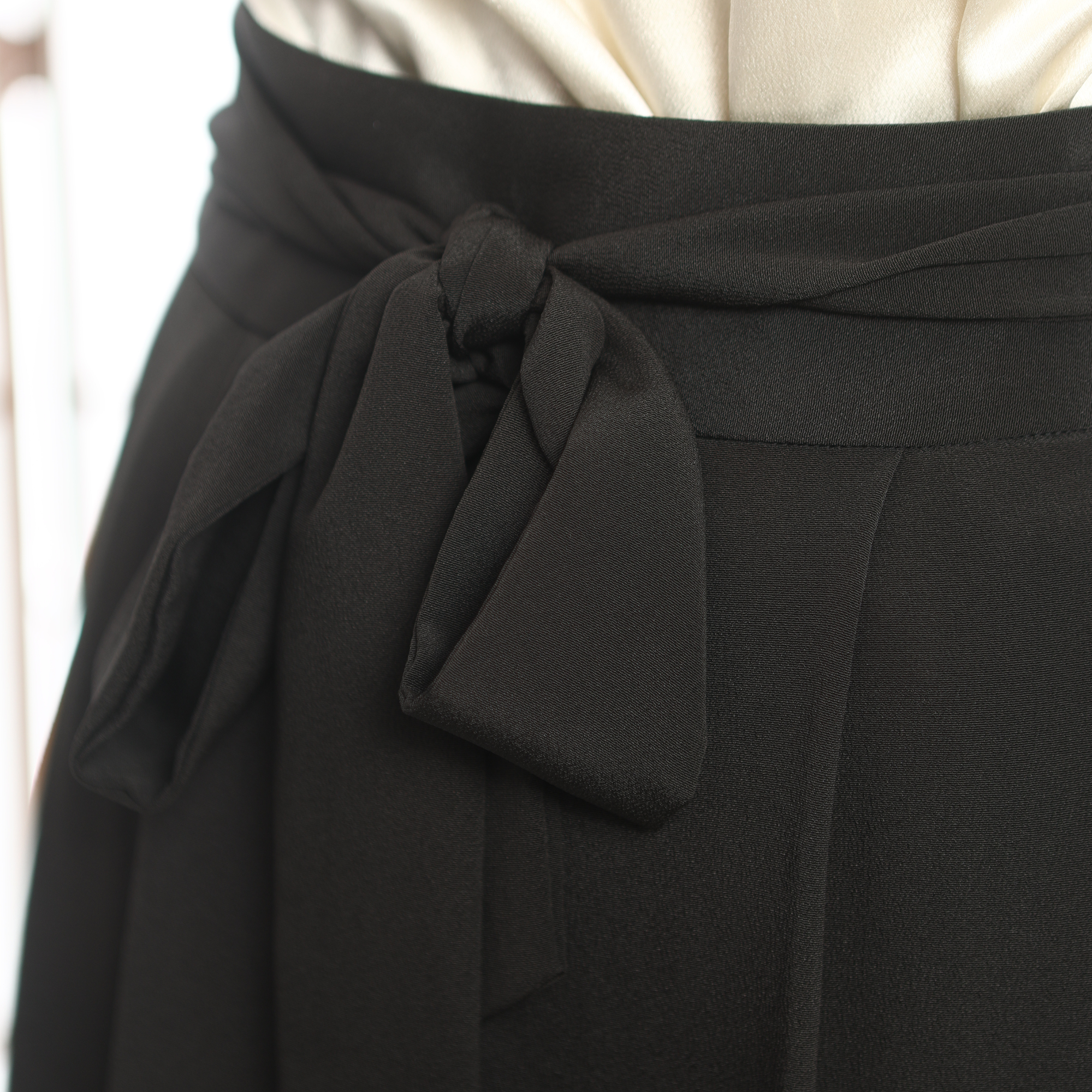 Premium On-hand: Black Hanbok skirt | HS7086 | 2P (rice pattern!)