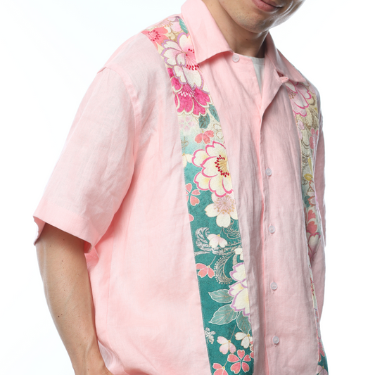 Premium On-hand: Pink Men's Linen Polo | LP4375 | M