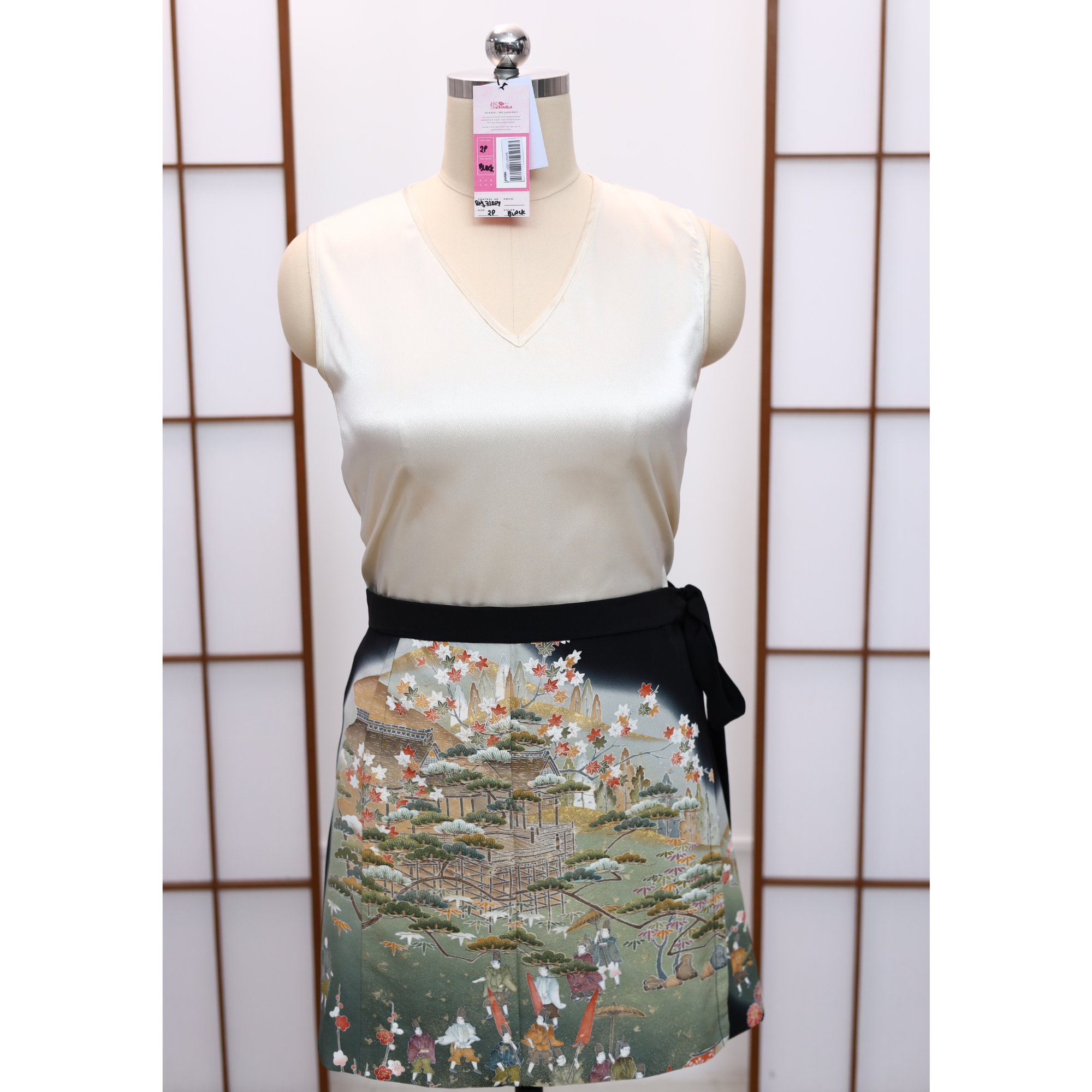On-hand: Black Summer Wrap Skirt  | SWS7120Y | 2P