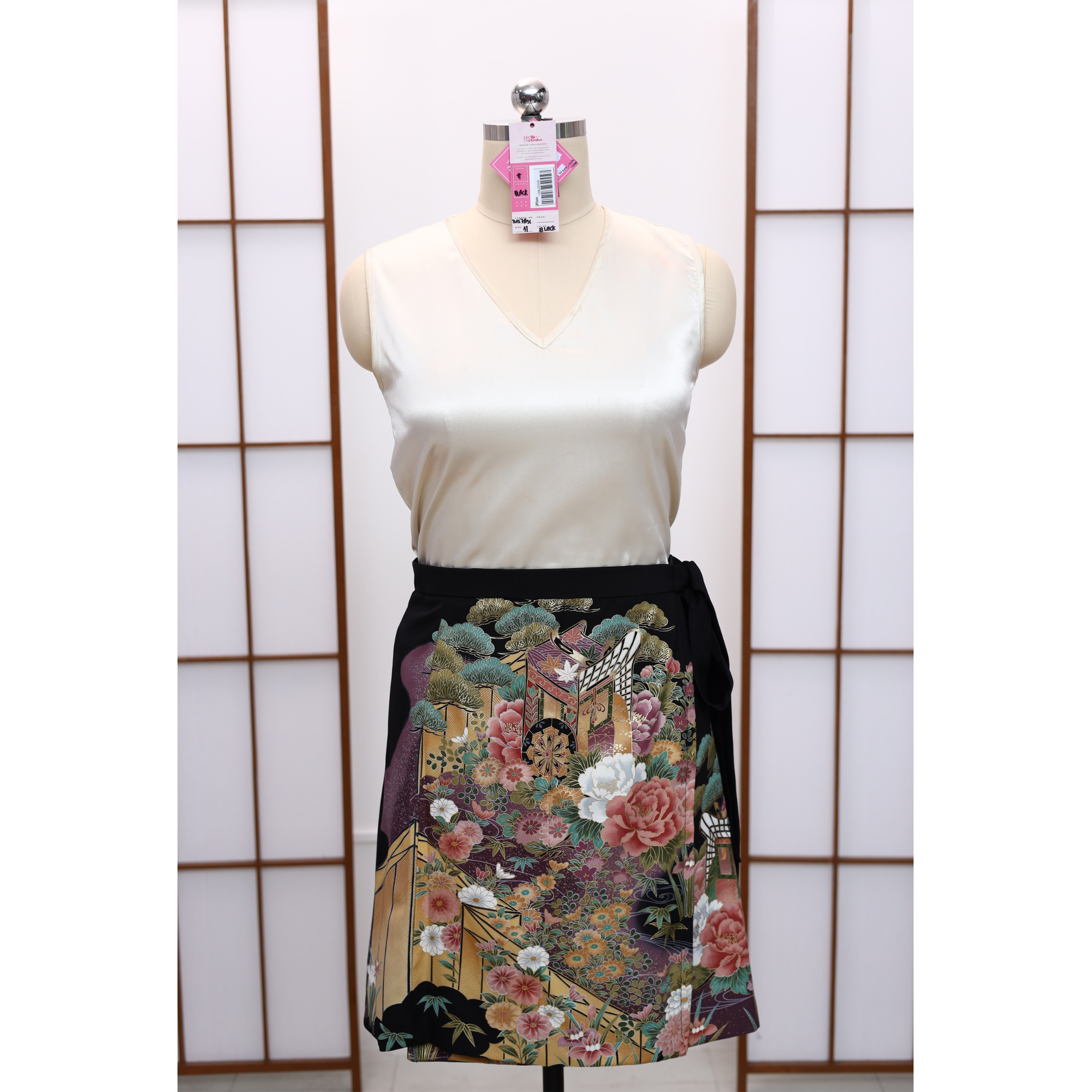 On-hand: Black Summer Wrap Skirt  | SWS7831 | 1T