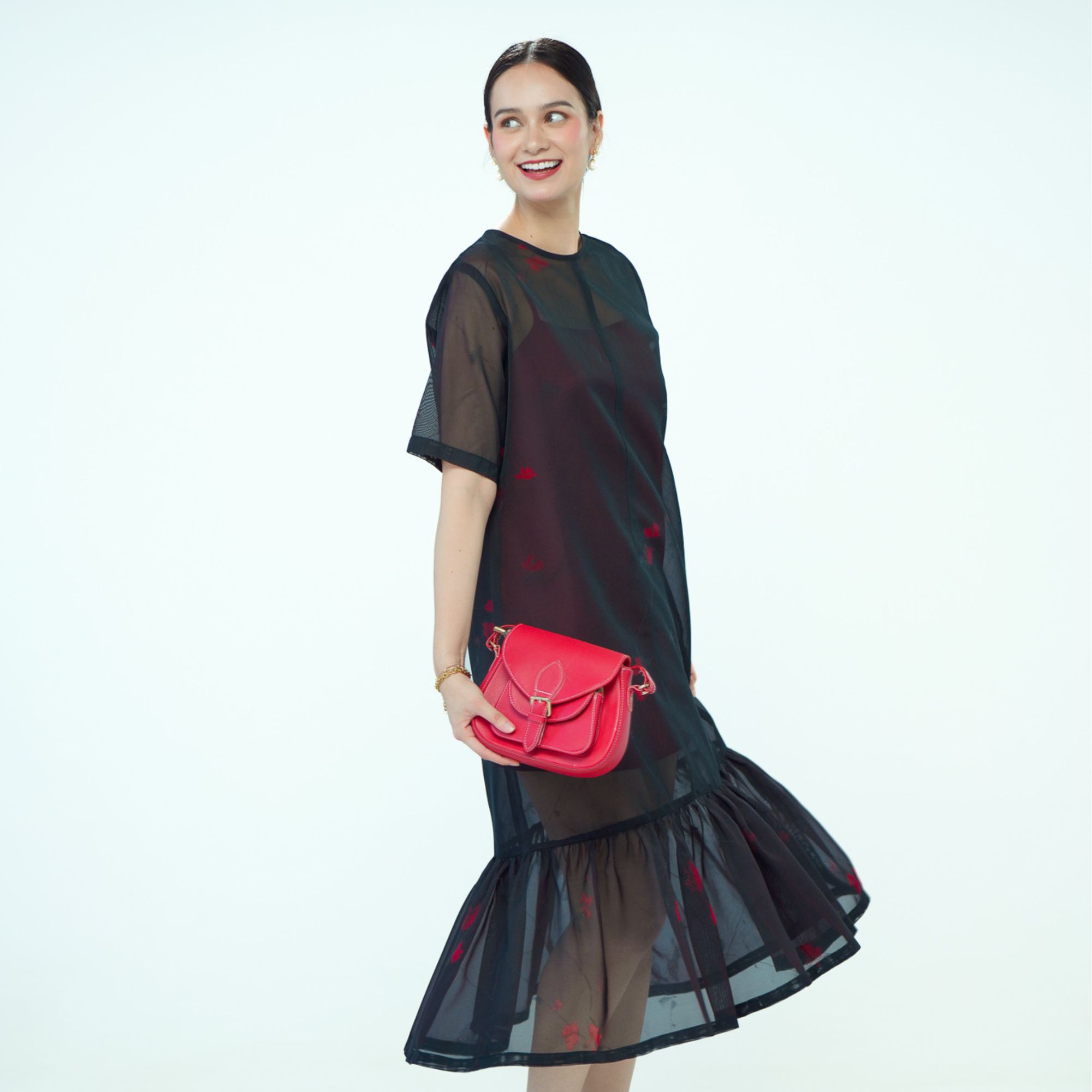 On-hand item: Black See-through Overlay Dress