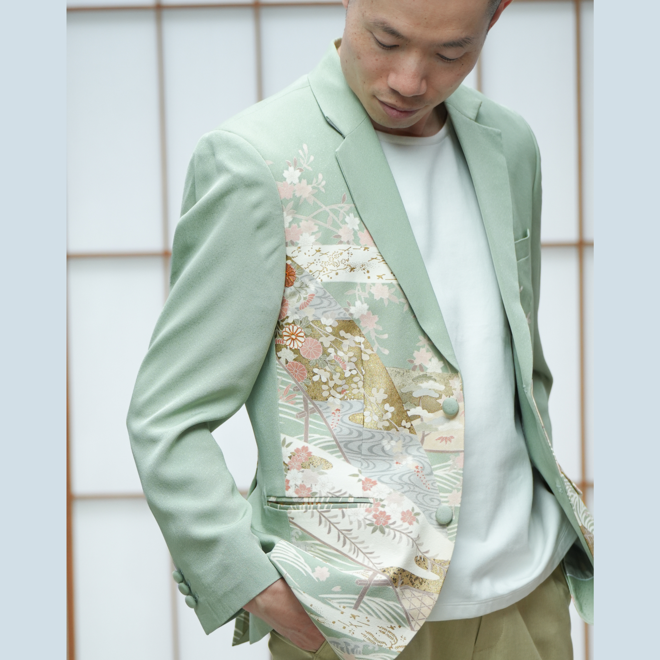 Premium On-hand item: Men's Suit Green | L | MS7071H