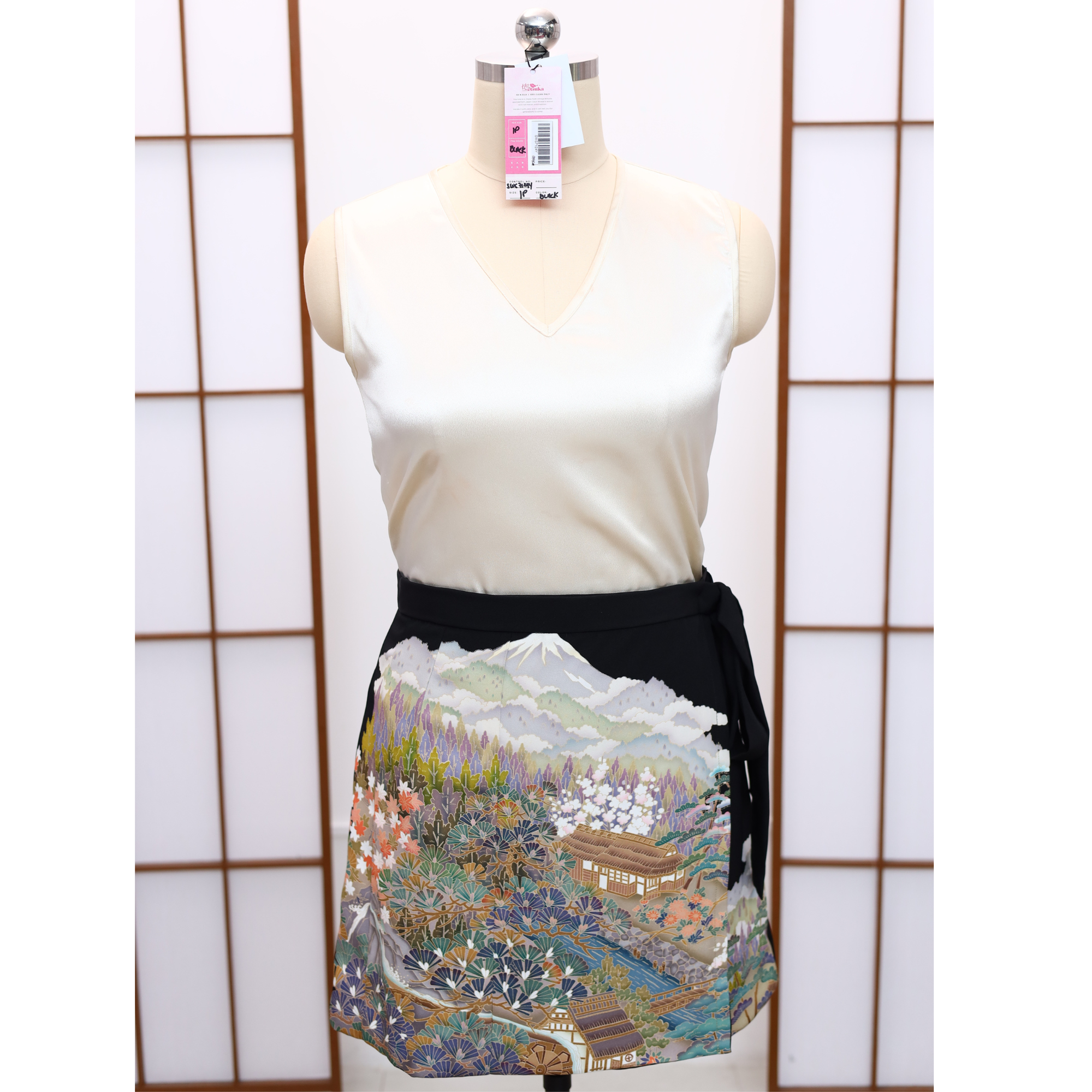 On-hand: Black Summer Wrap Skirt  | SWS7124Y | 1P