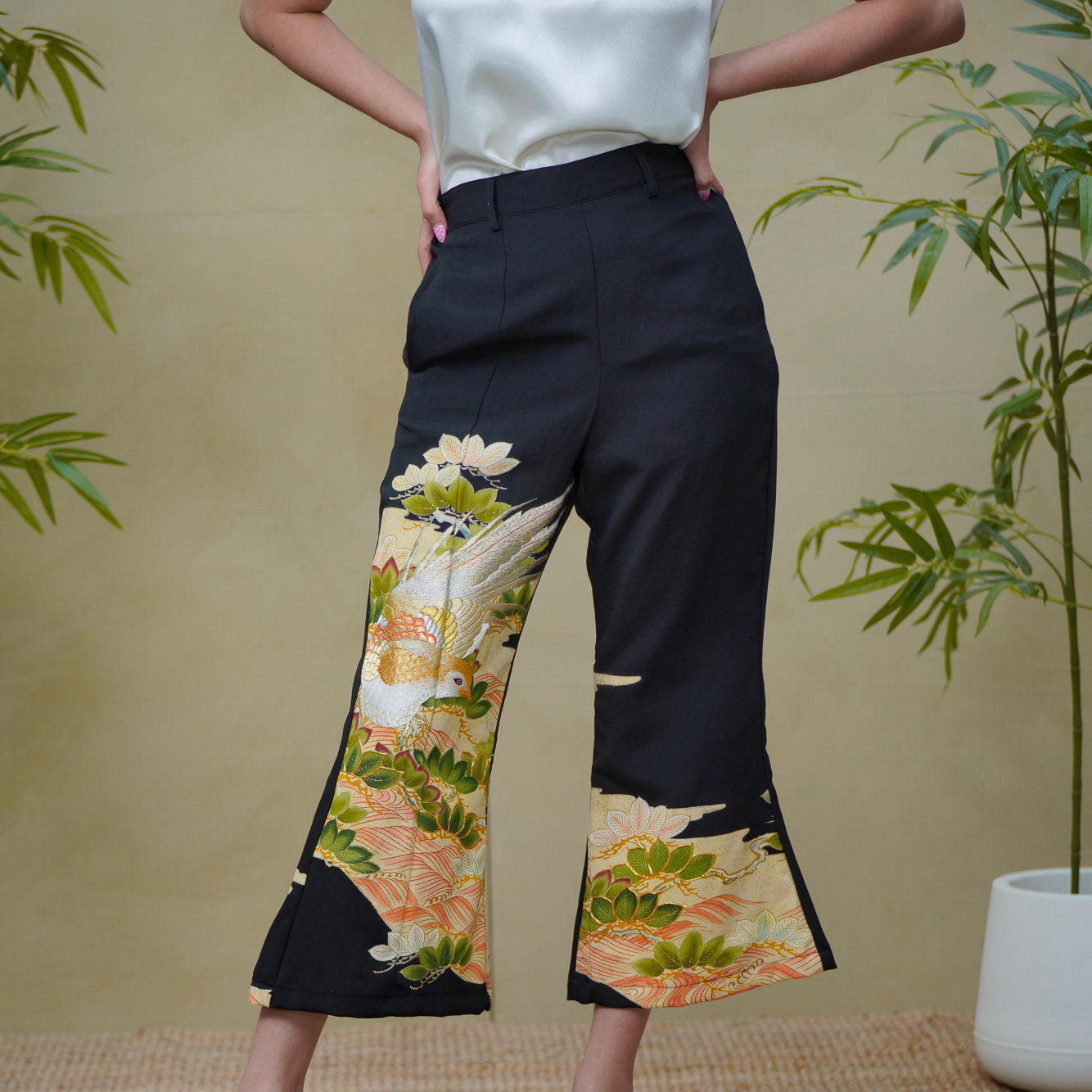 (RH) On-hand: Black Wide Leg Pants | WLP1914 | LB