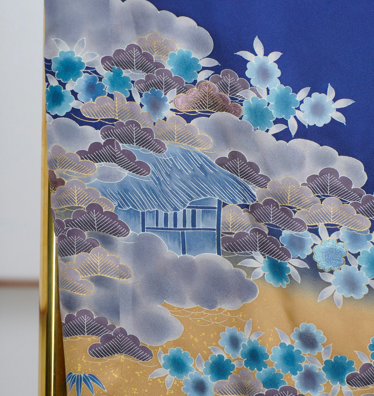 Premium Fabric SHO: Samurai_0625_12 | Gold and Blue Ombre