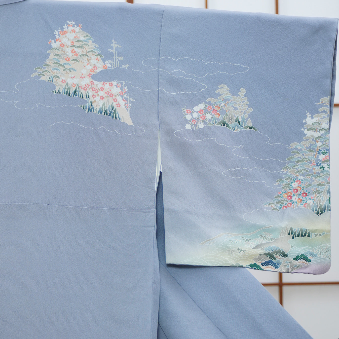 Premium Sho Fabric: 0630_26 Bluish Flora