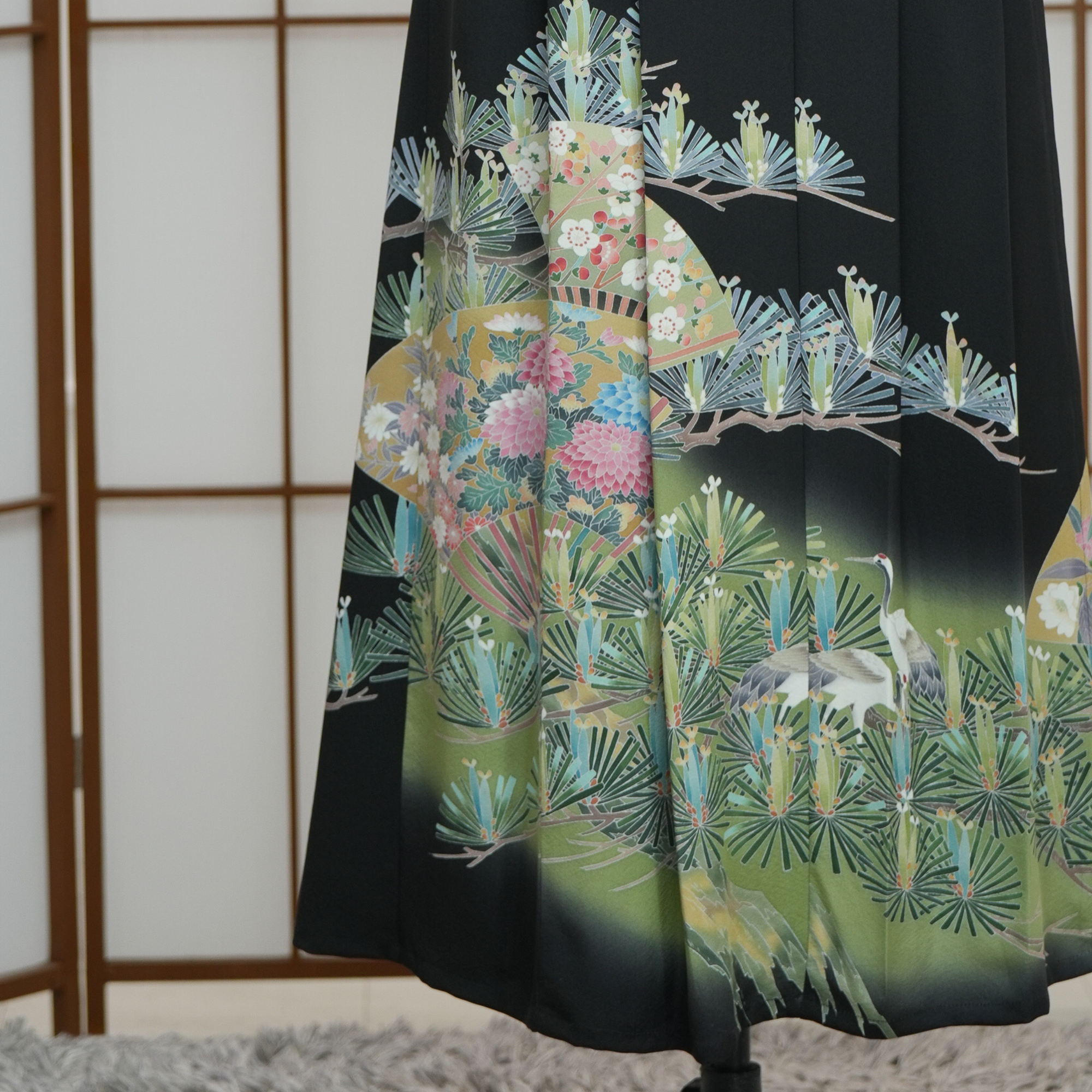 Premium On-hand: Black Hanbok Skirt | HS7022 | 1T - Yuzennn