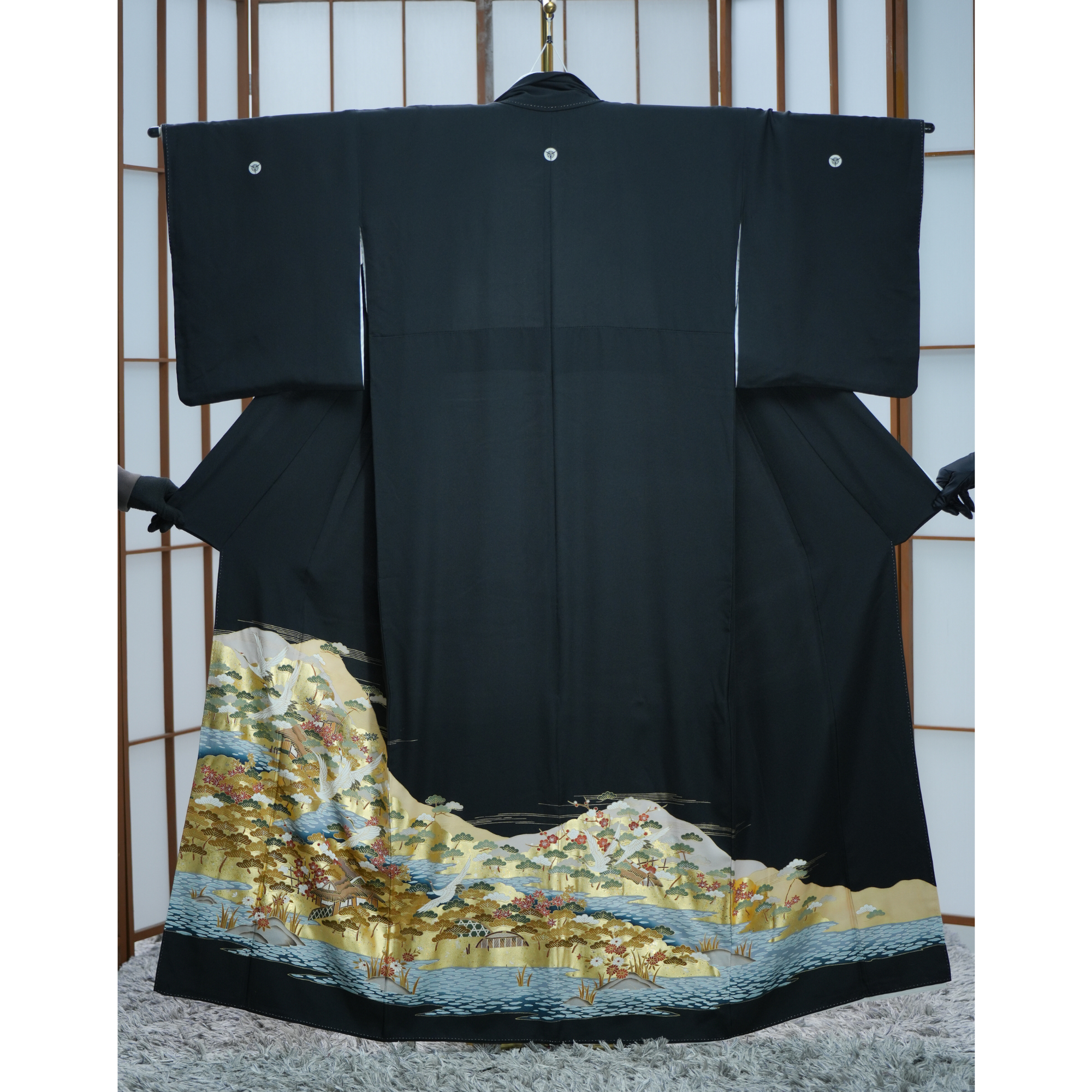 Premium Fabric SHO: 0316-19 - Black gold elegance